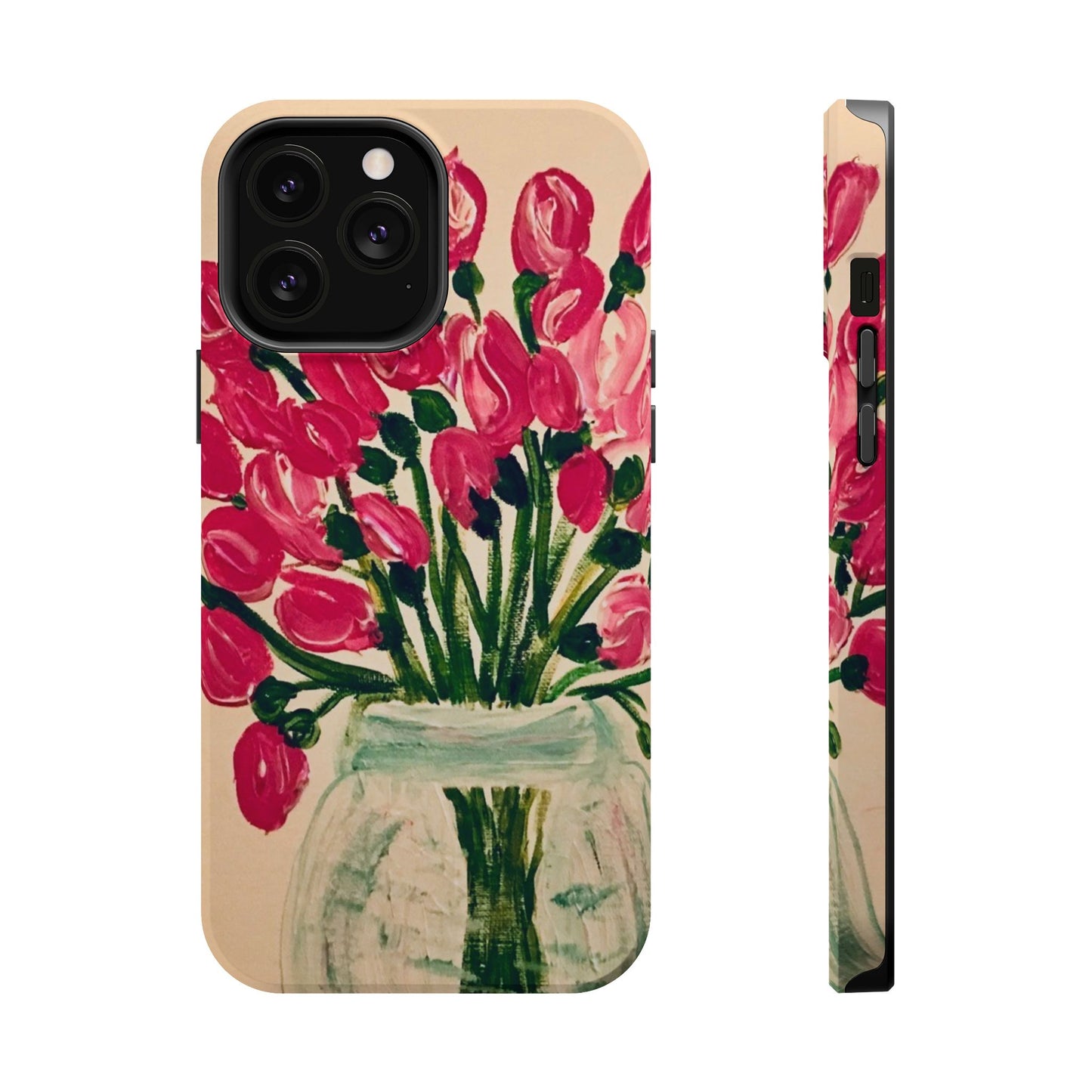 Magnetic Tough Case-Pink Tulips