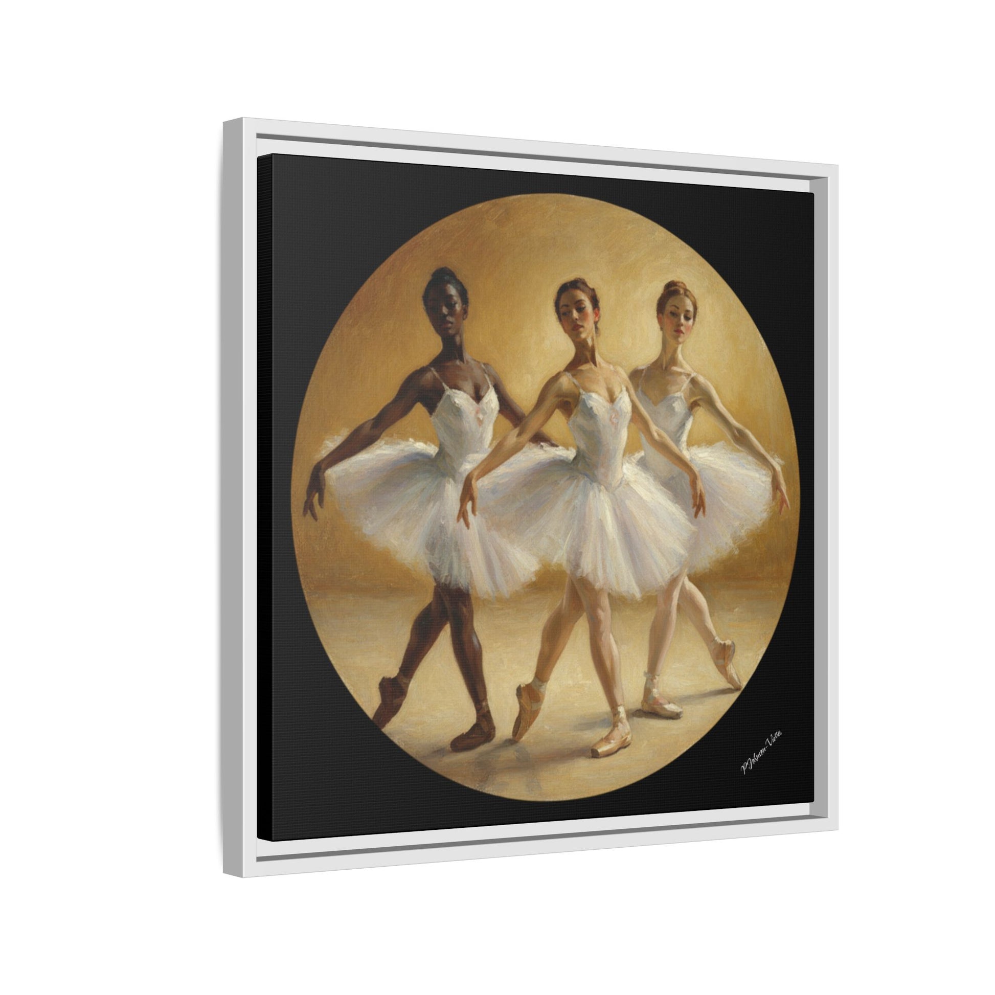 Framed Canvas Print~Pas de Trois