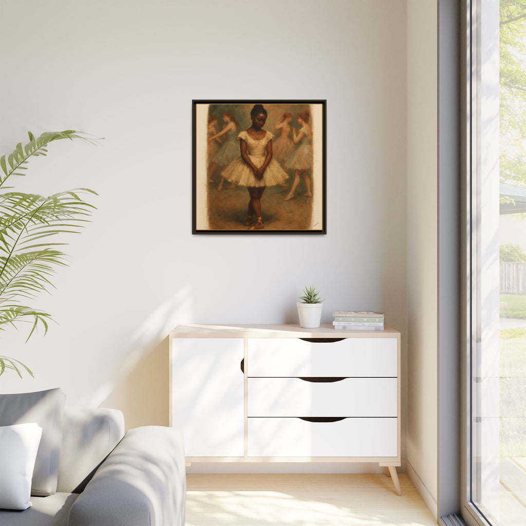 Framed Canvas Print~Ballerina Girl