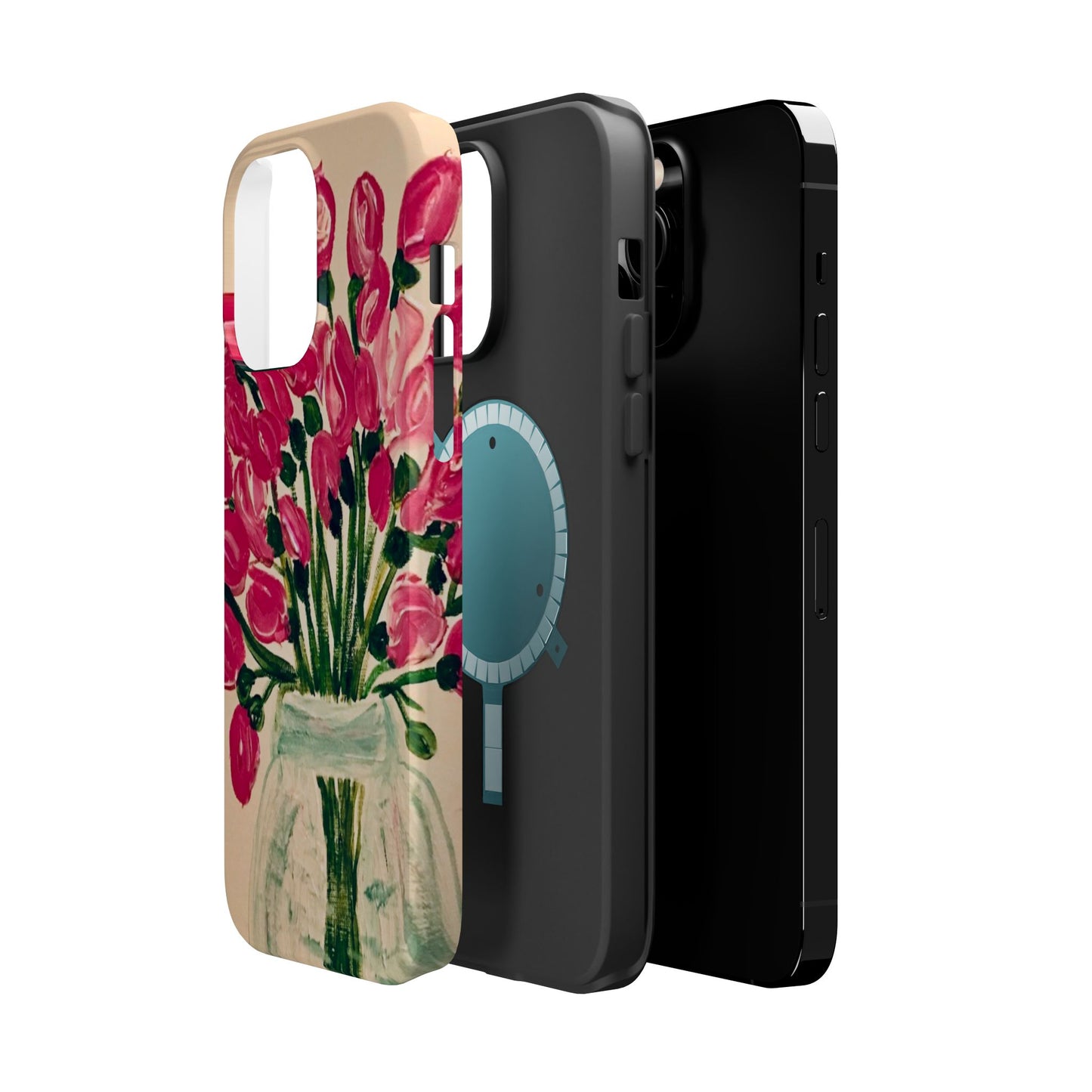 Magnetic Tough Case-Pink Tulips