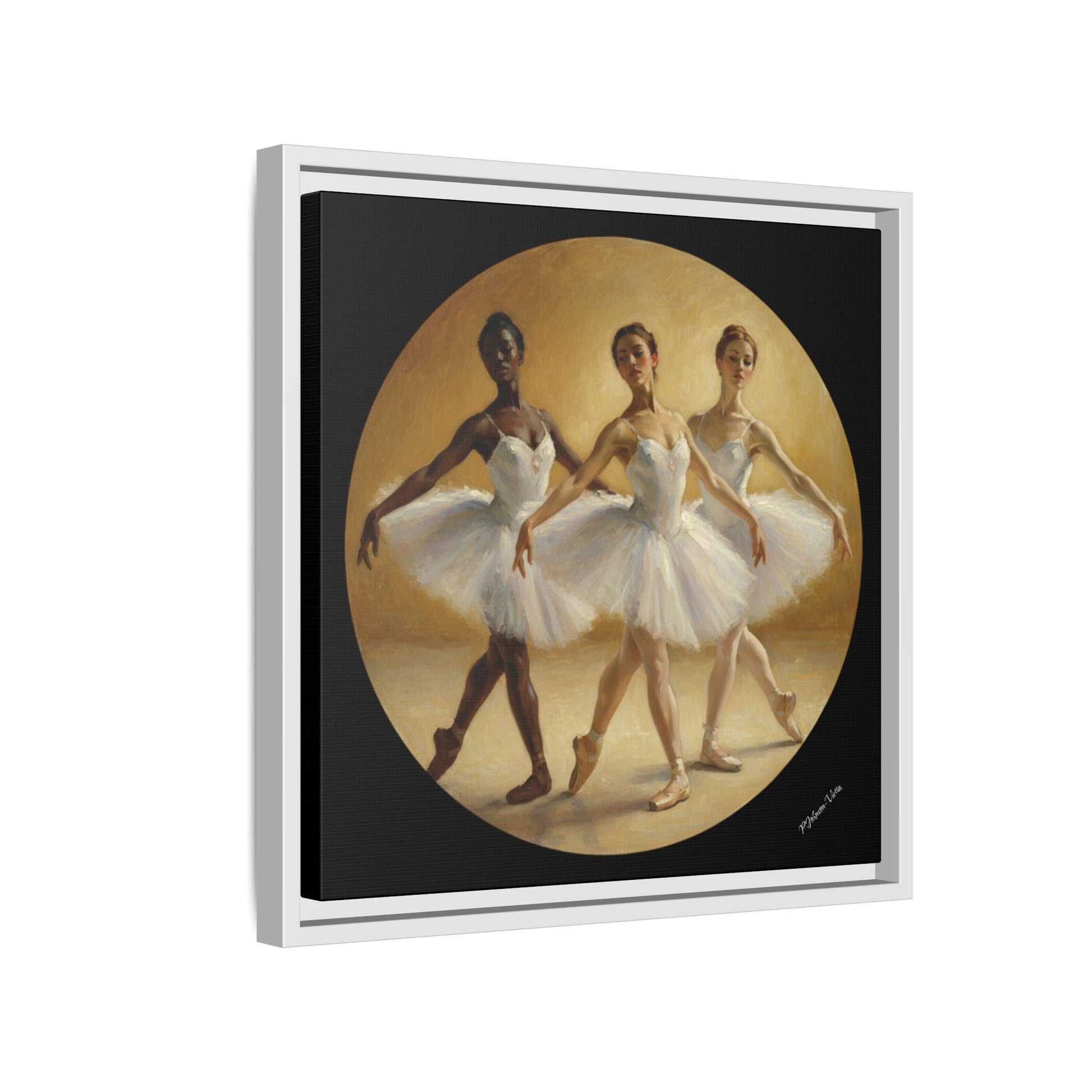 Framed Canvas Print~Pas de Trois