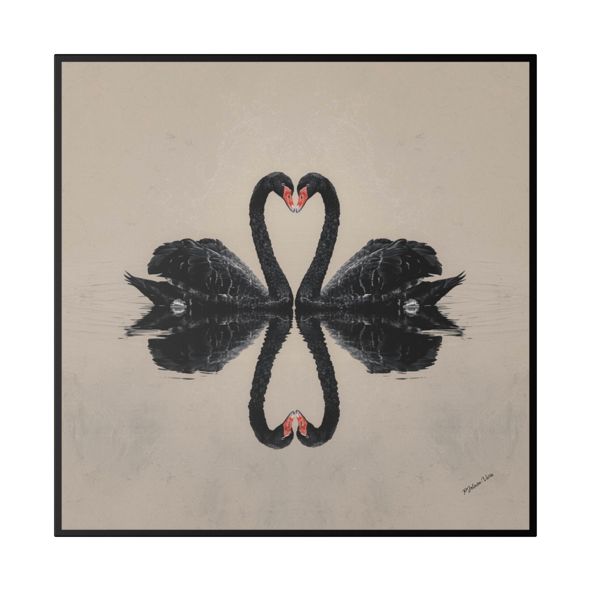 Framed Canvas Print~Black Swan Dance