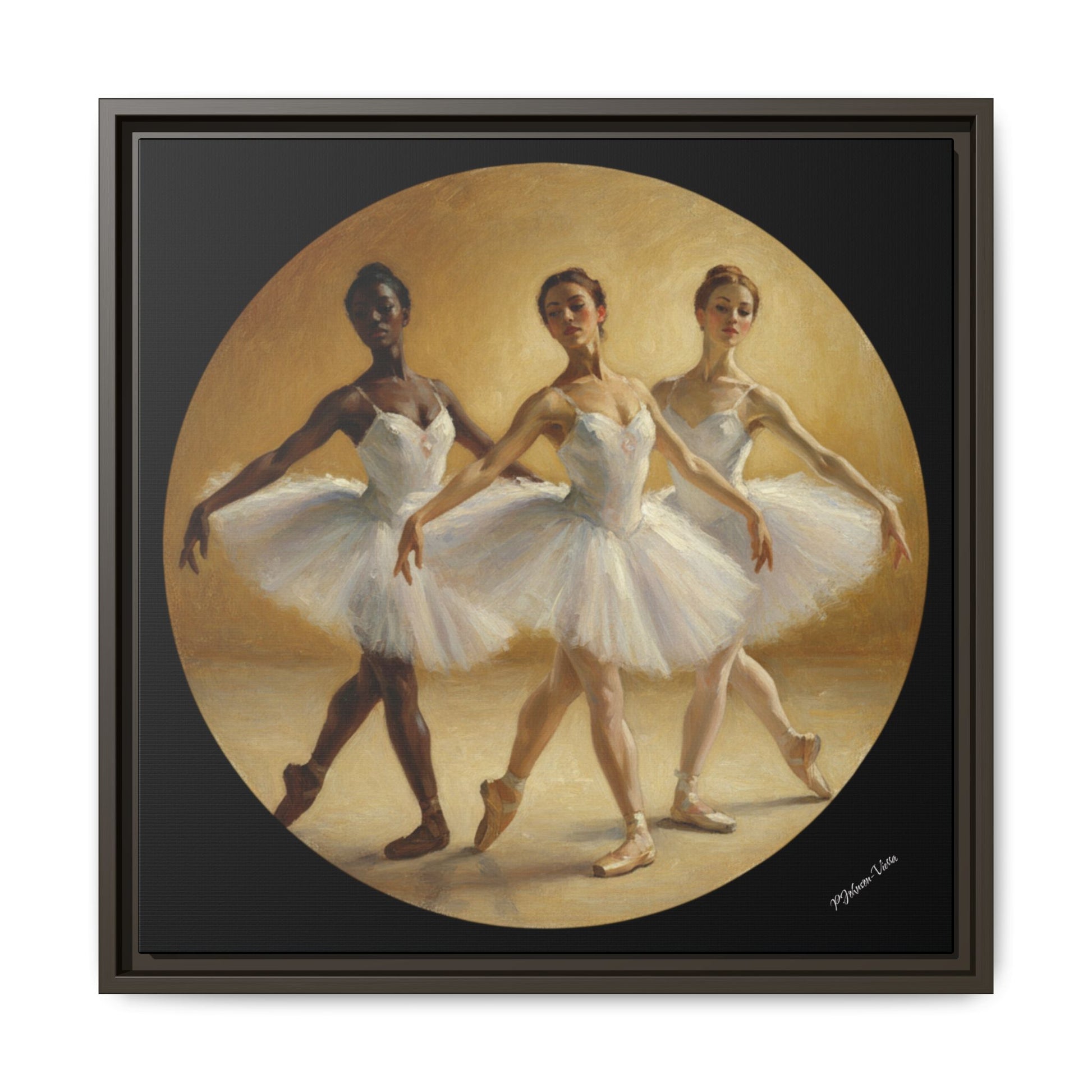 Framed Canvas Print~Pas de Trois