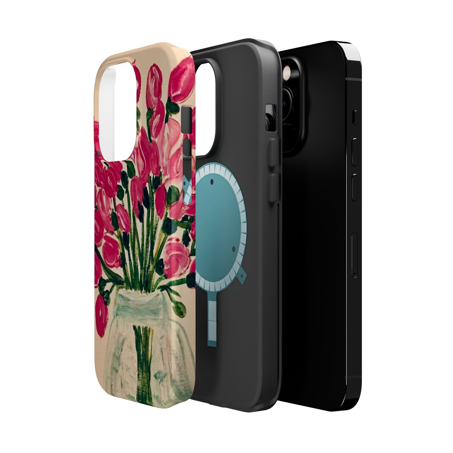Magnetic Tough Case-Pink Tulips
