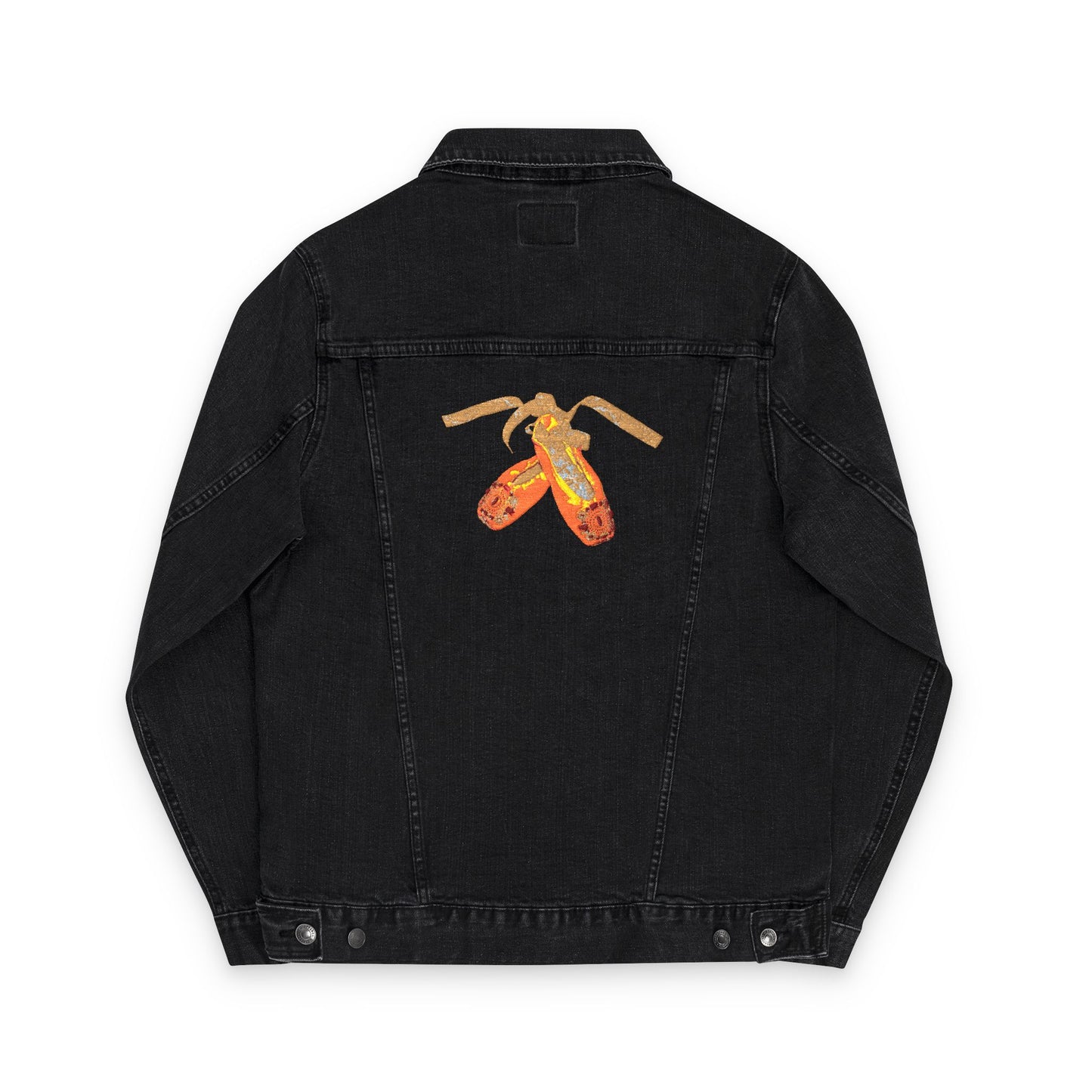Embroidered Unisex Denim Jacket with Moncayo-Huapango Pointe Shoes