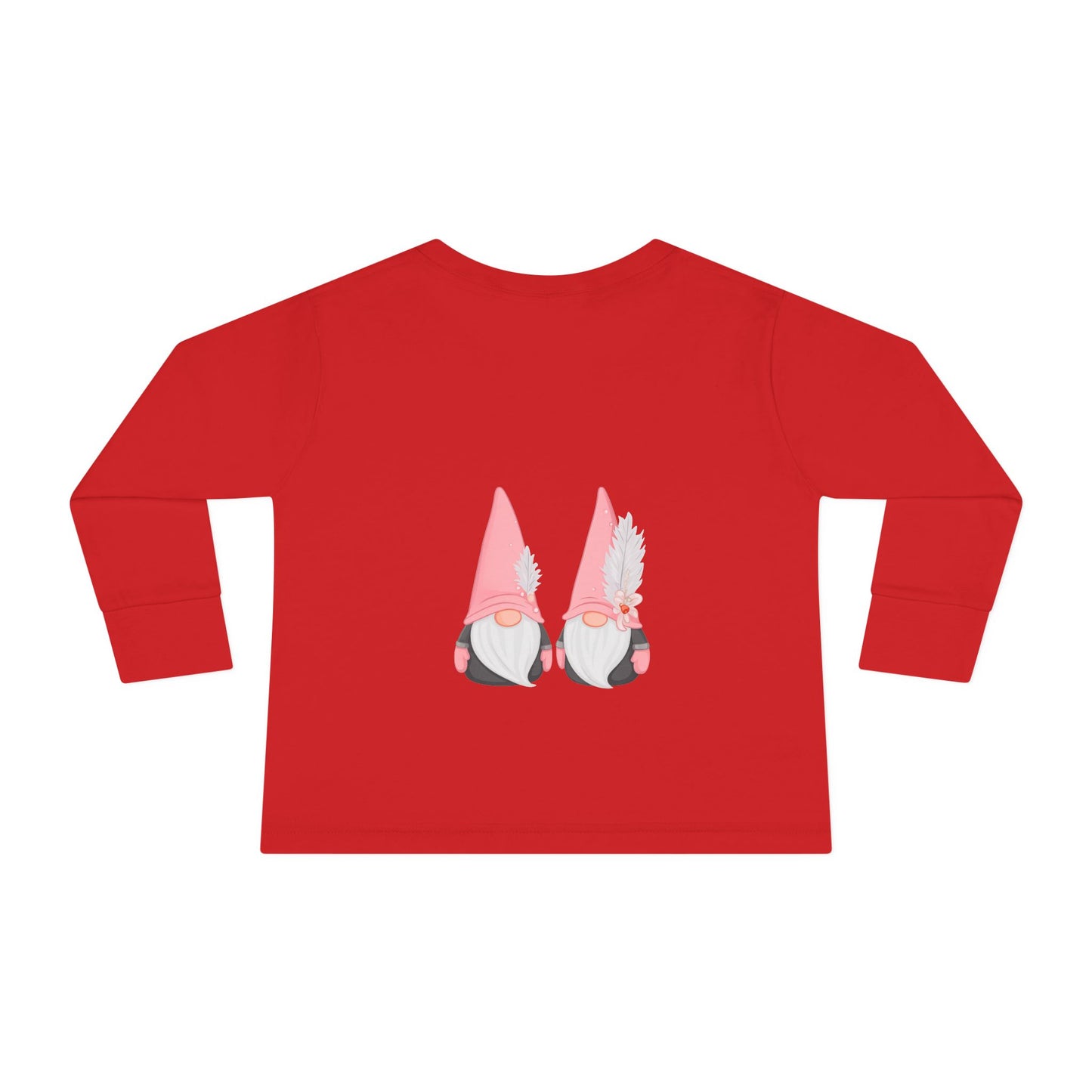 Cute Toddler Long Sleeve Tee ~ Pink Hatted Gnomes