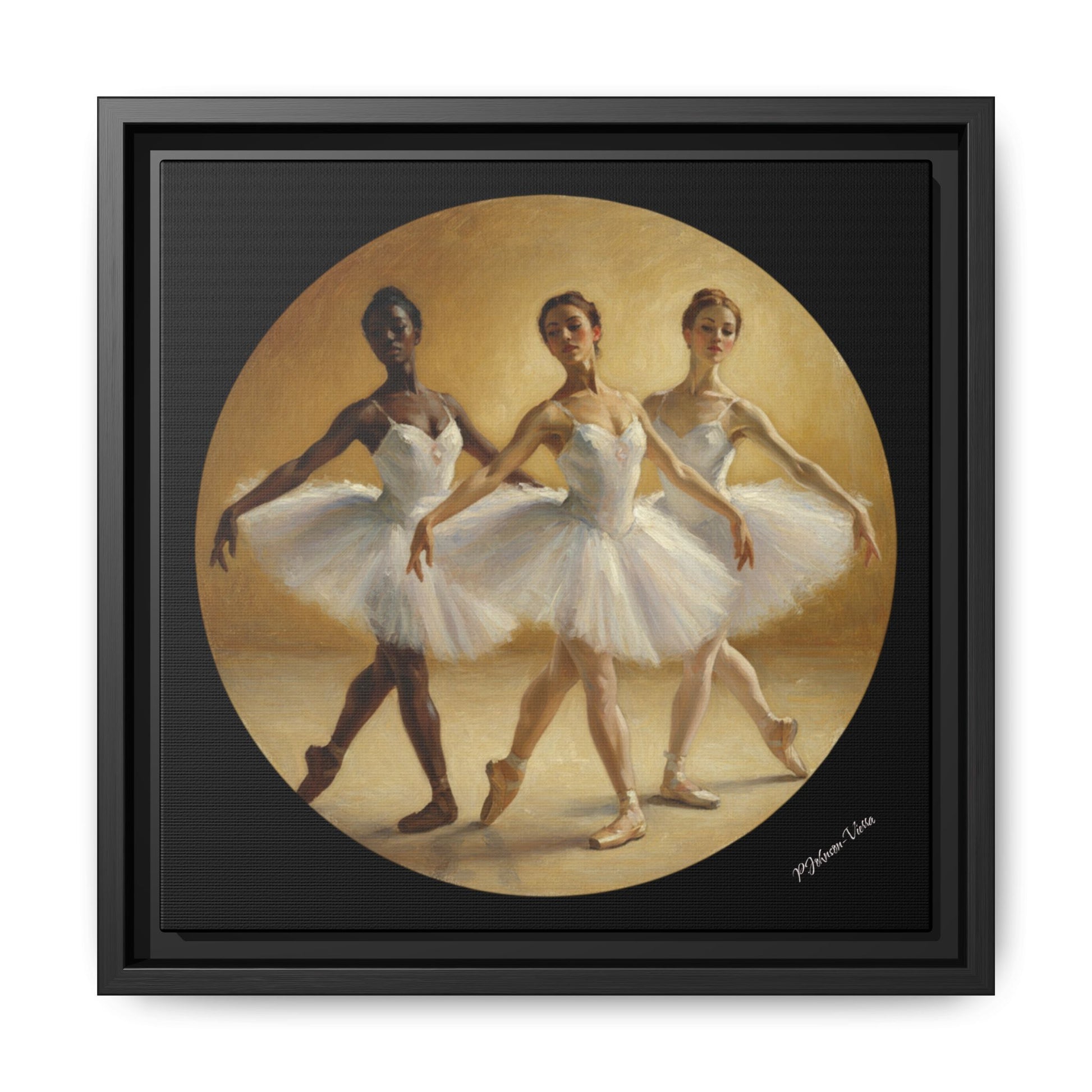 Framed Canvas Print~Pas de Trois
