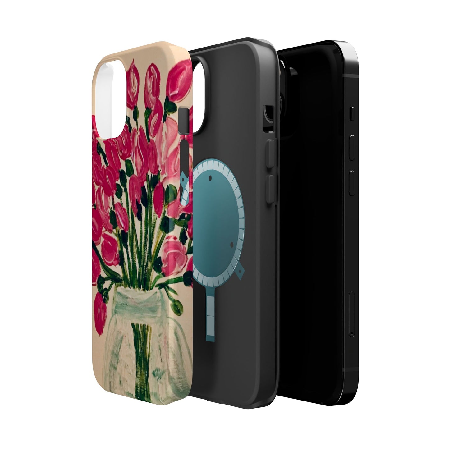 Magnetic Tough Case-Pink Tulips