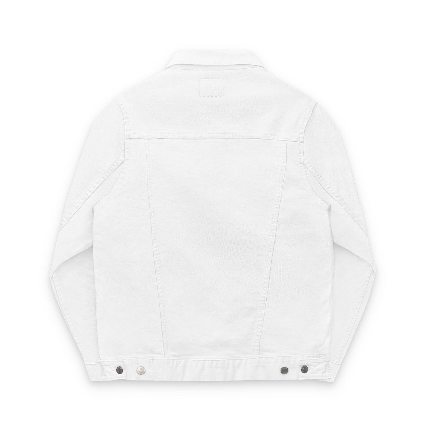 Embroidered Unisex Denim Jacket with Yellow Rose
