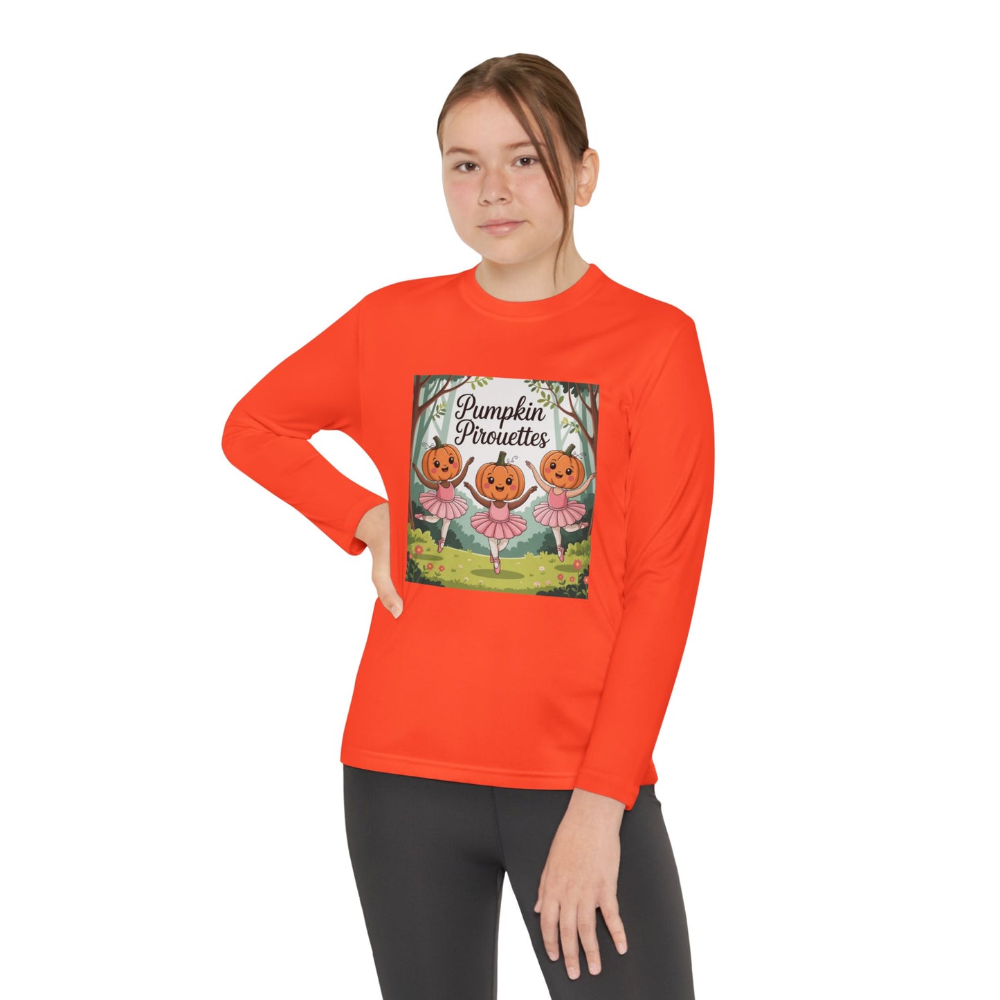 Girl's Long Sleeve Pumpkin Tee