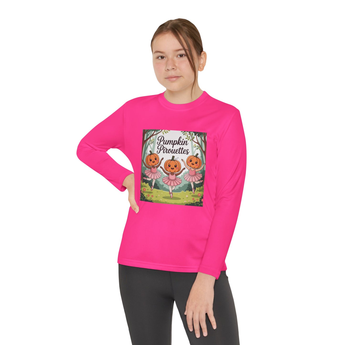 Girl's Long Sleeve Pumpkin Tee