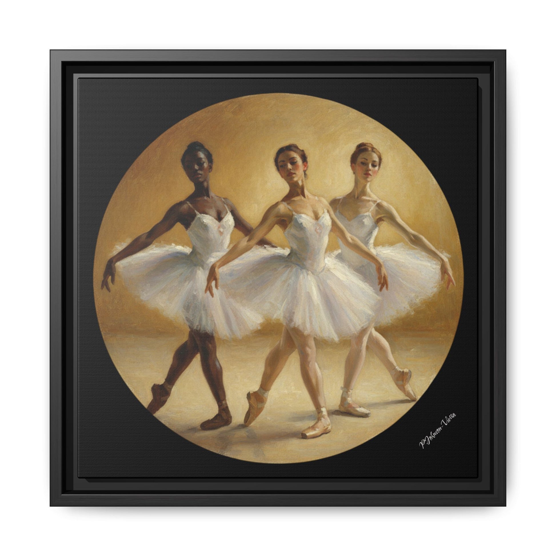 Framed Canvas Print~Pas de Trois