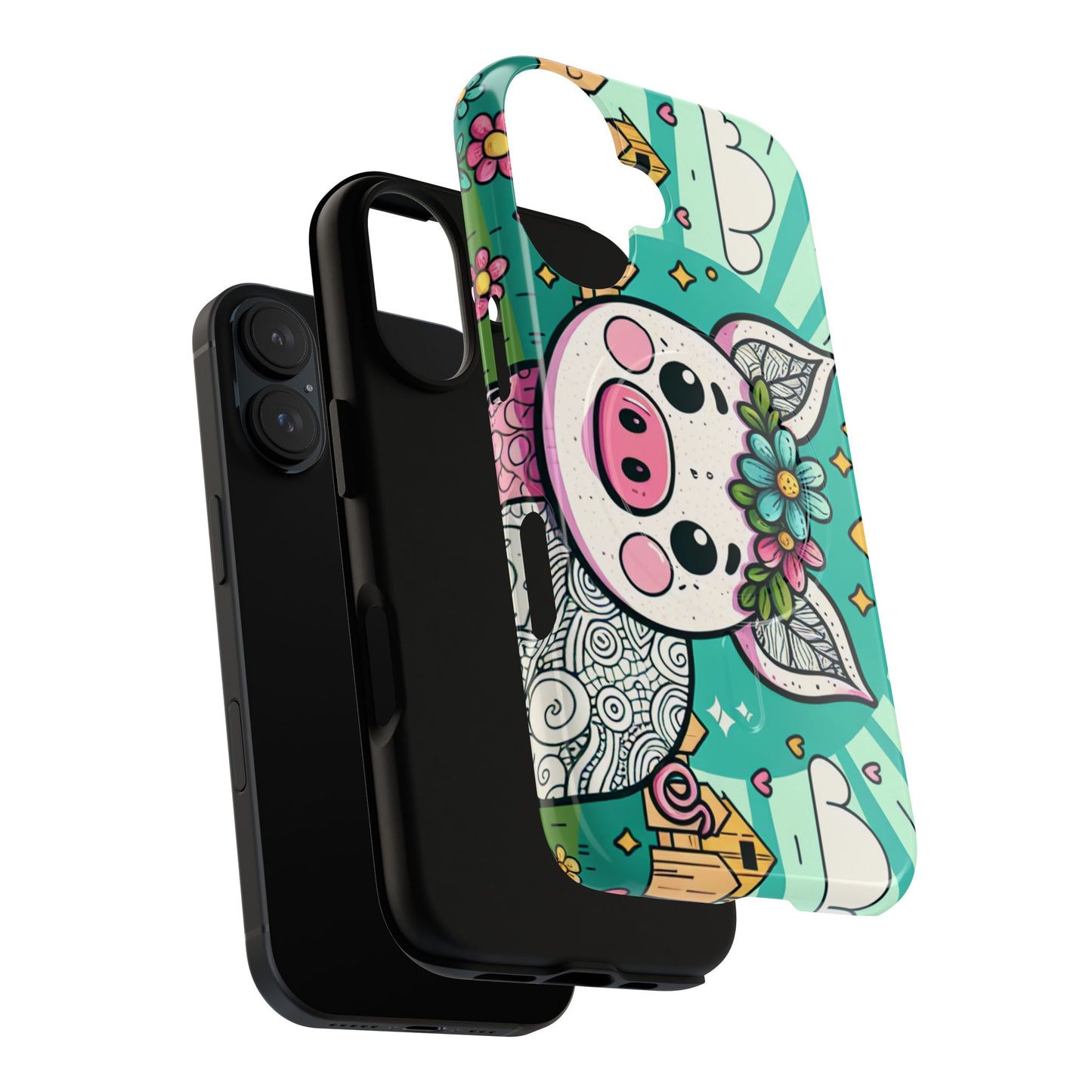 Magnetic Tough Case-Cute Pig Farm