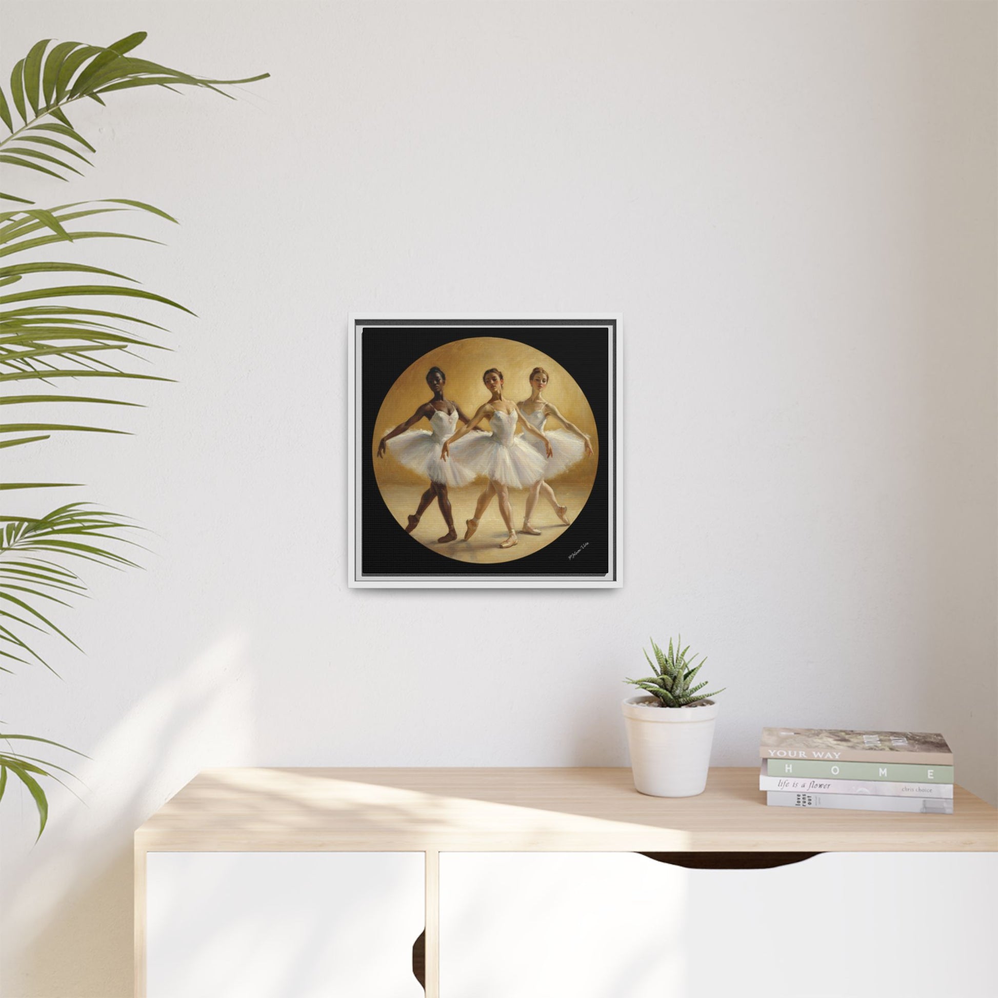 Framed Canvas Print~Pas de Trois