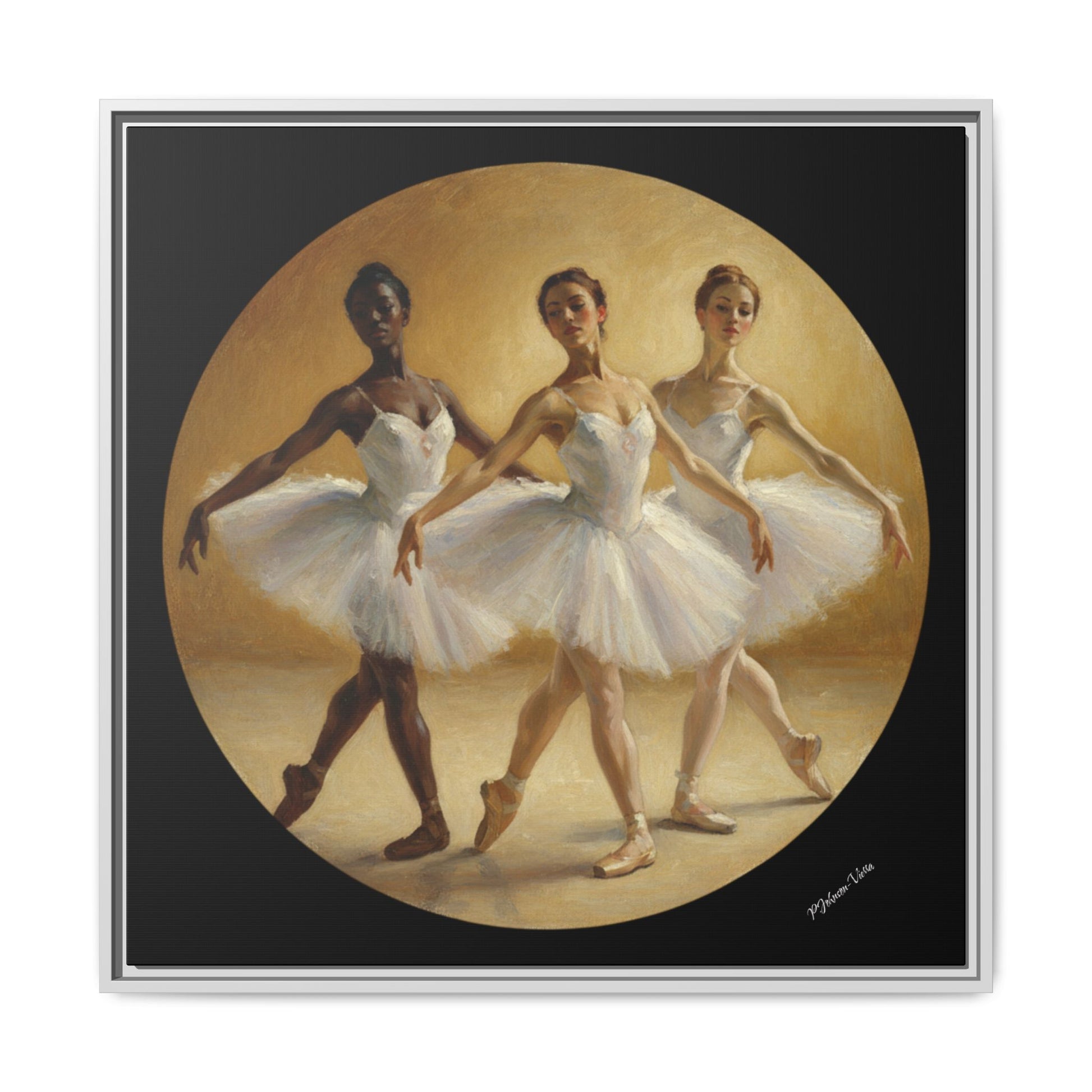Framed Canvas Print~Pas de Trois