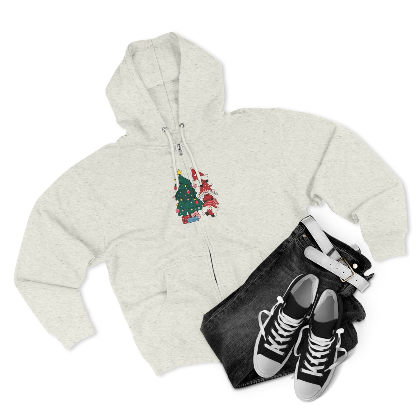 Gnomes Zip Hoodie - PhenGnomeNal Christmas Design
