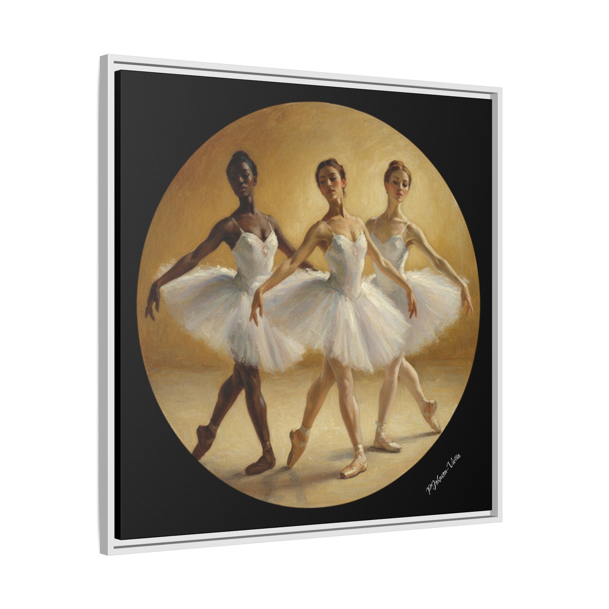 Framed Canvas Print~Pas de Trois