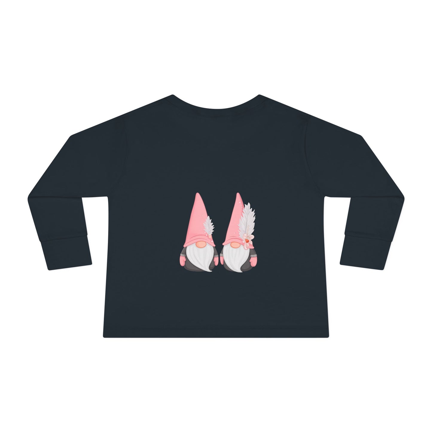 Cute Toddler Long Sleeve Tee ~ Pink Hatted Gnomes