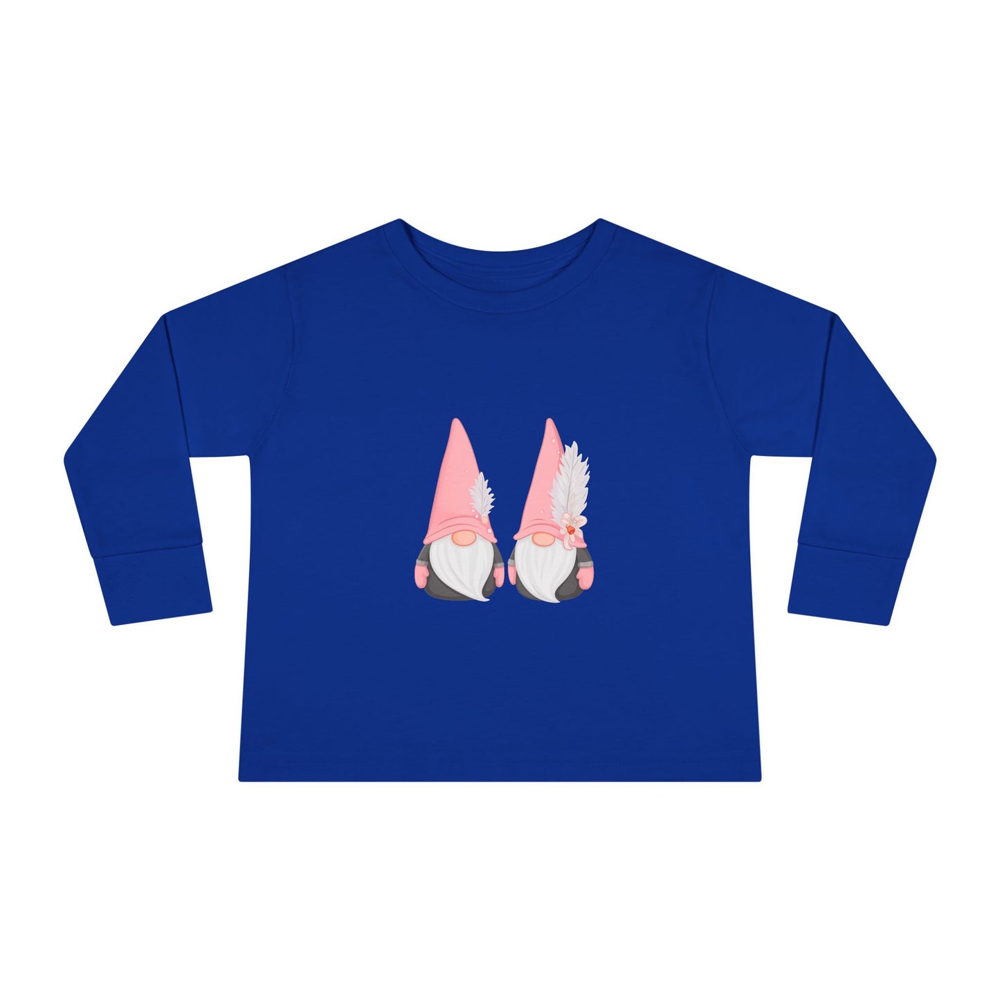 Cute Toddler Long Sleeve Tee ~ Pink Hatted Gnomes