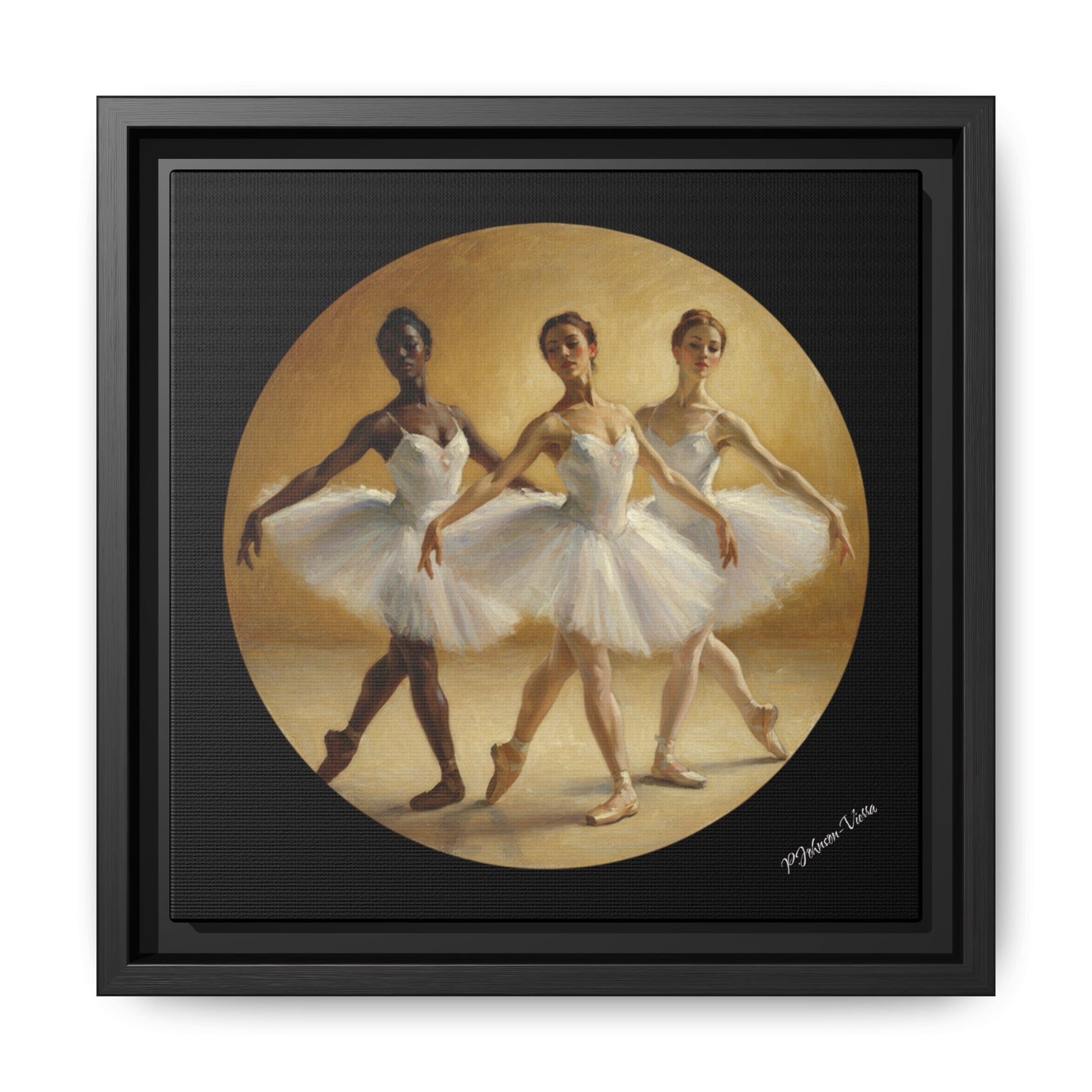 Framed Canvas Print~Pas de Trois