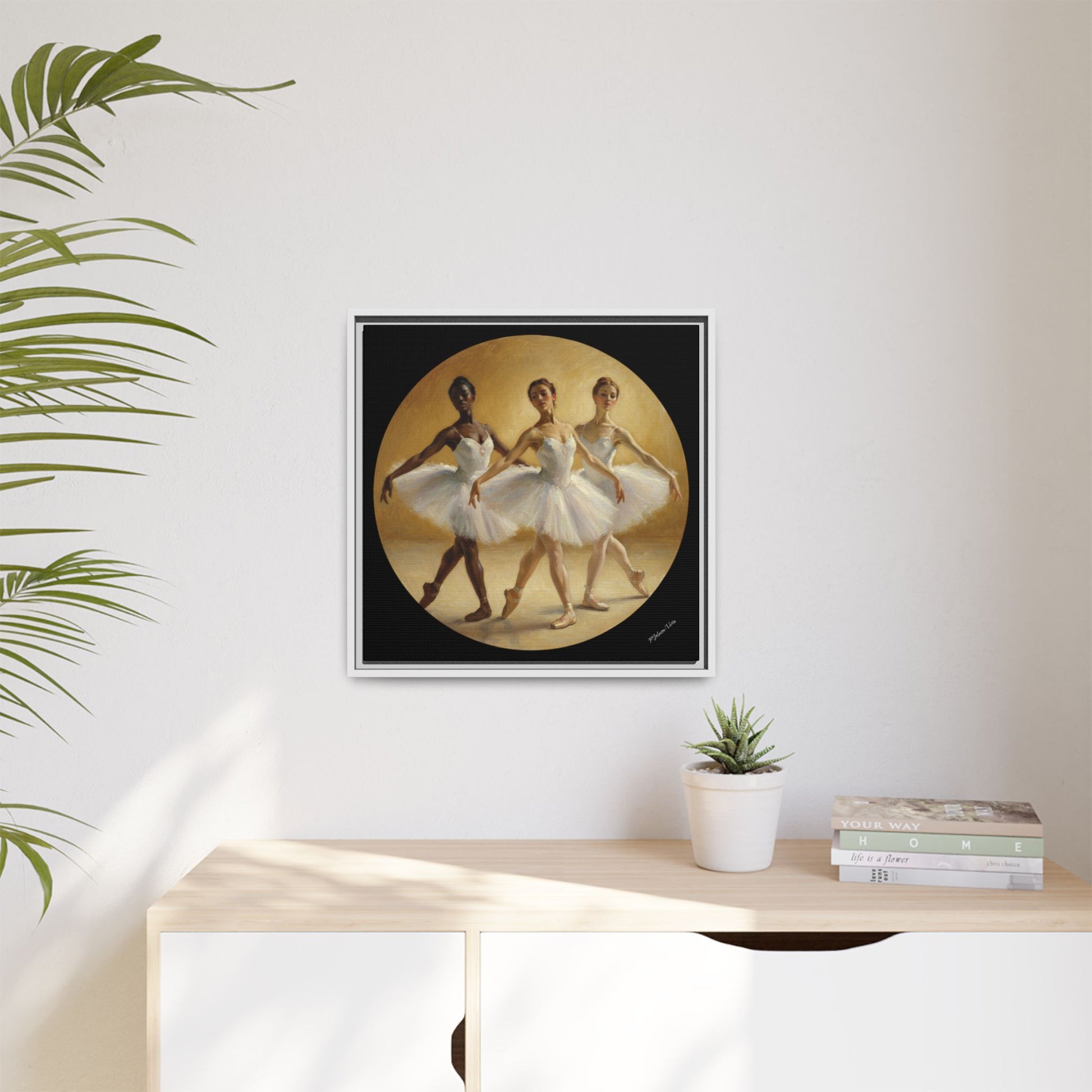 Framed Canvas Print~Pas de Trois