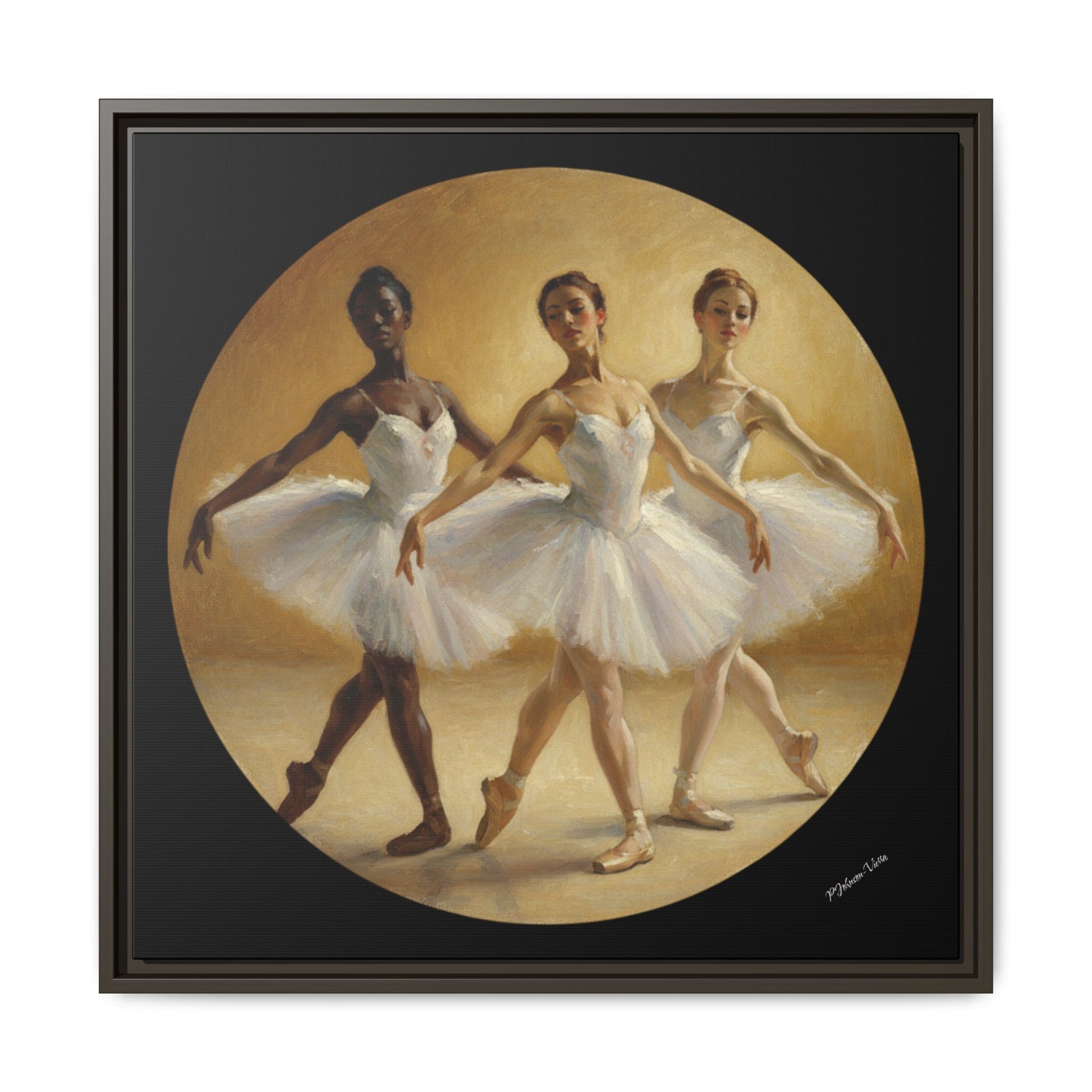 Framed Canvas Print~Pas de Trois