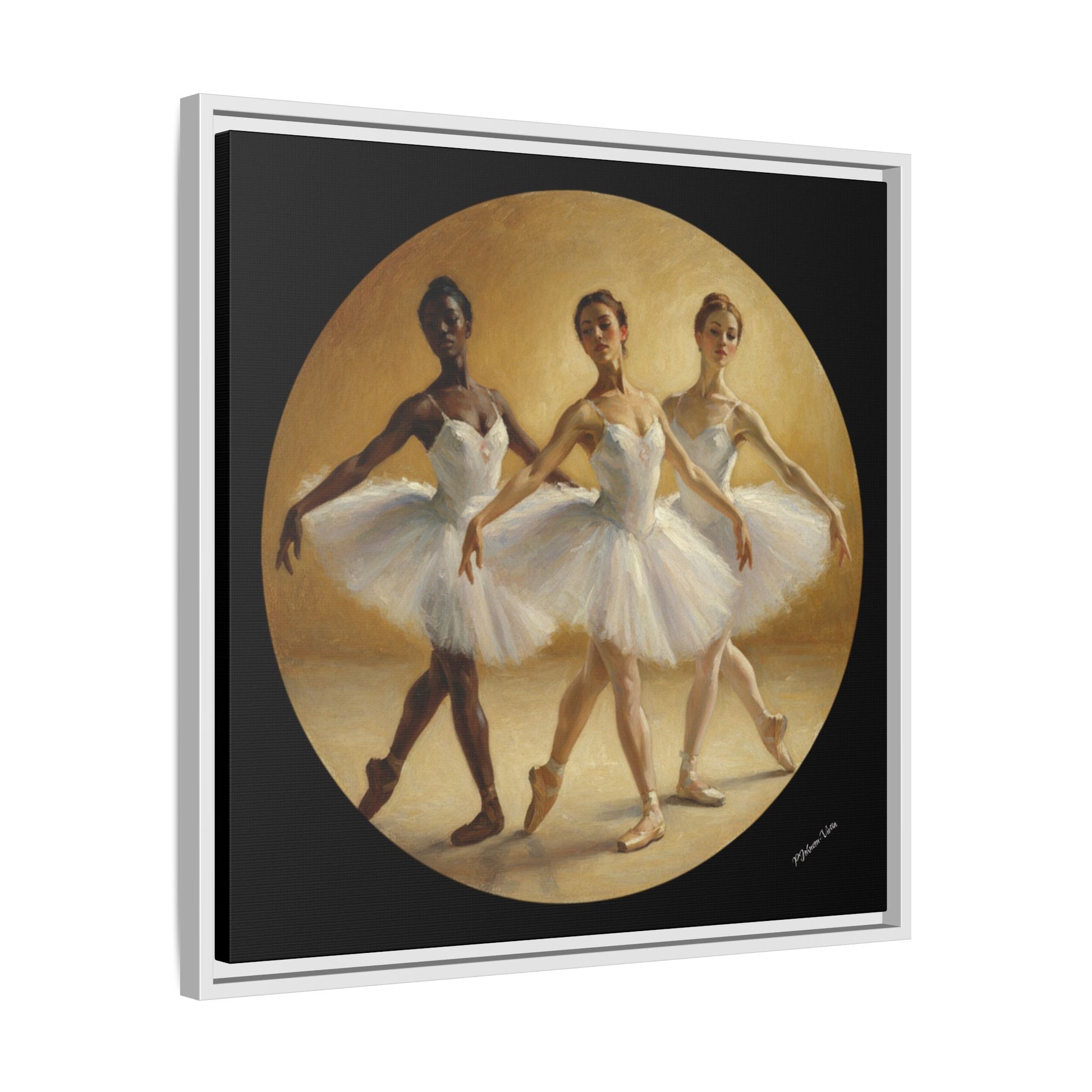 Framed Canvas Print~Pas de Trois
