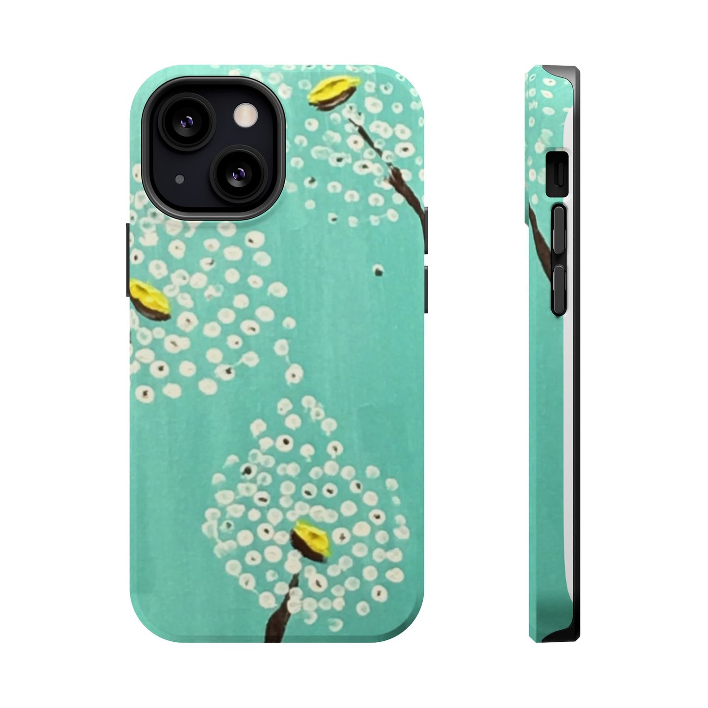 Magnetic Tough Cases-White Dandelions