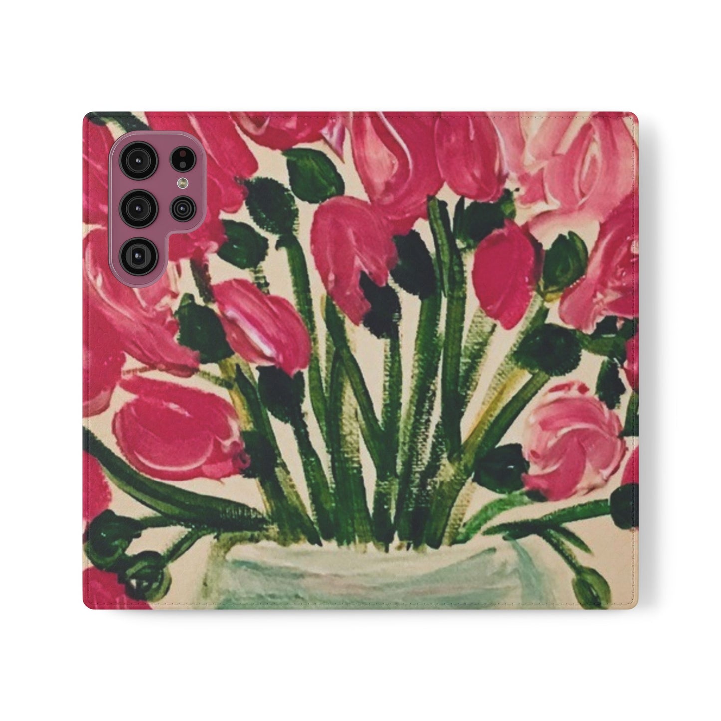 Flip Case-Pink Tulips
