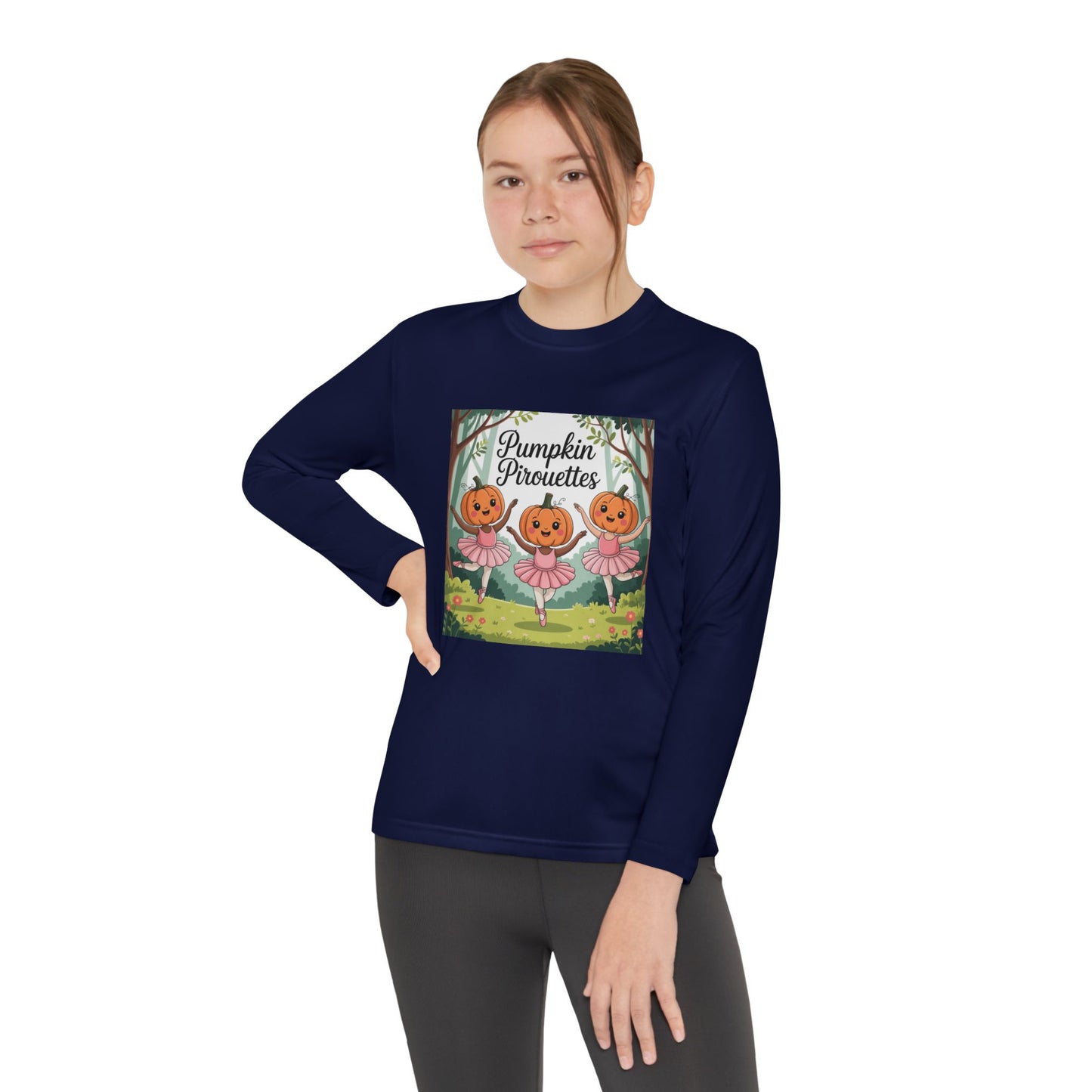 Girl's Long Sleeve Pumpkin Tee