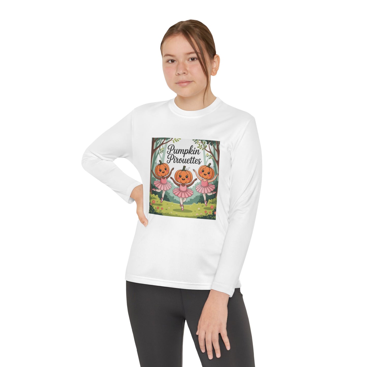 Girl's Long Sleeve Pumpkin Tee