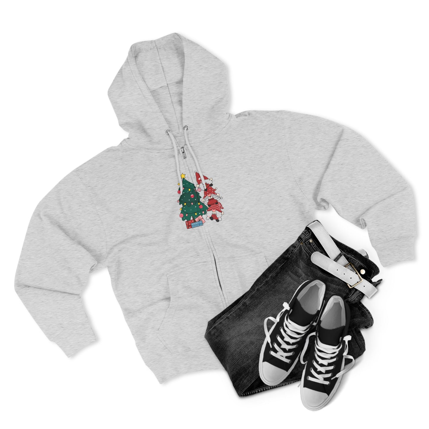 Gnomes Zip Hoodie - PhenGnomeNal Christmas Design
