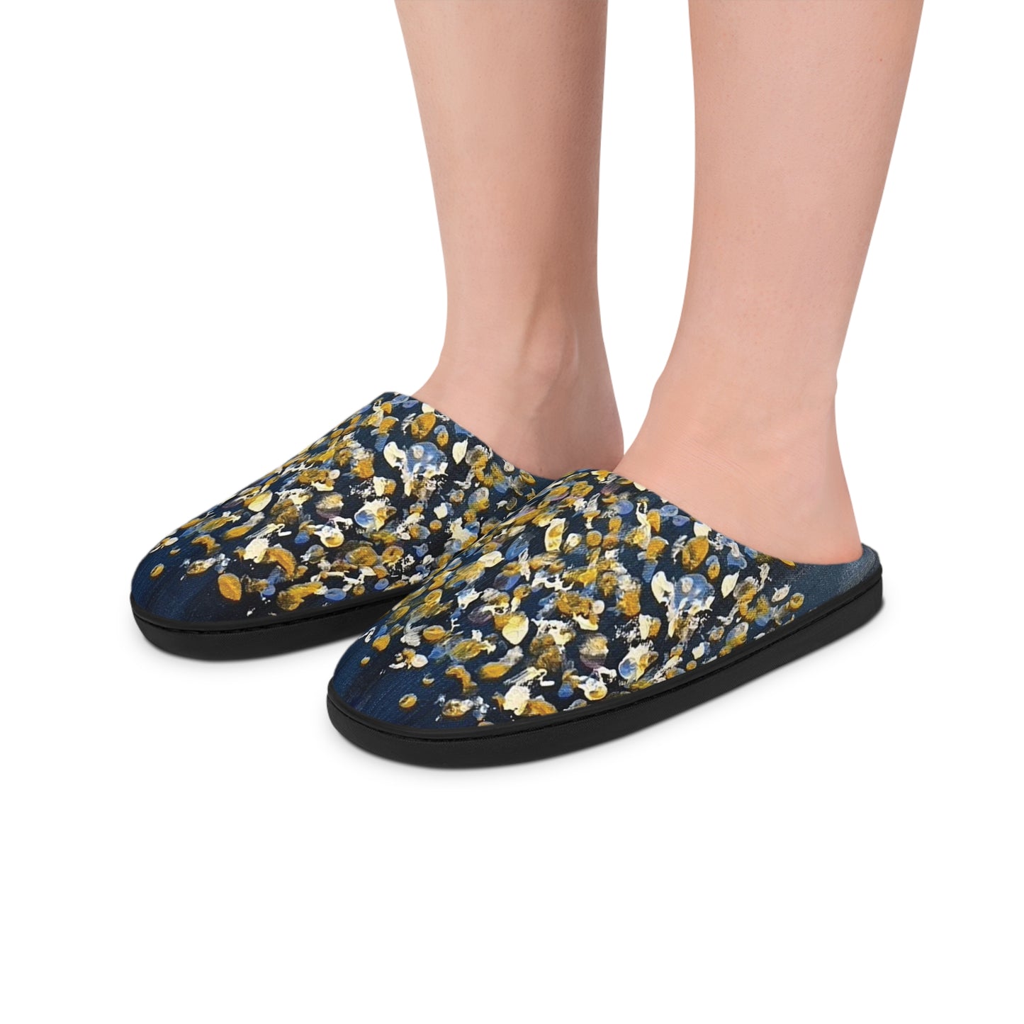 Slippers-Blue Abstract