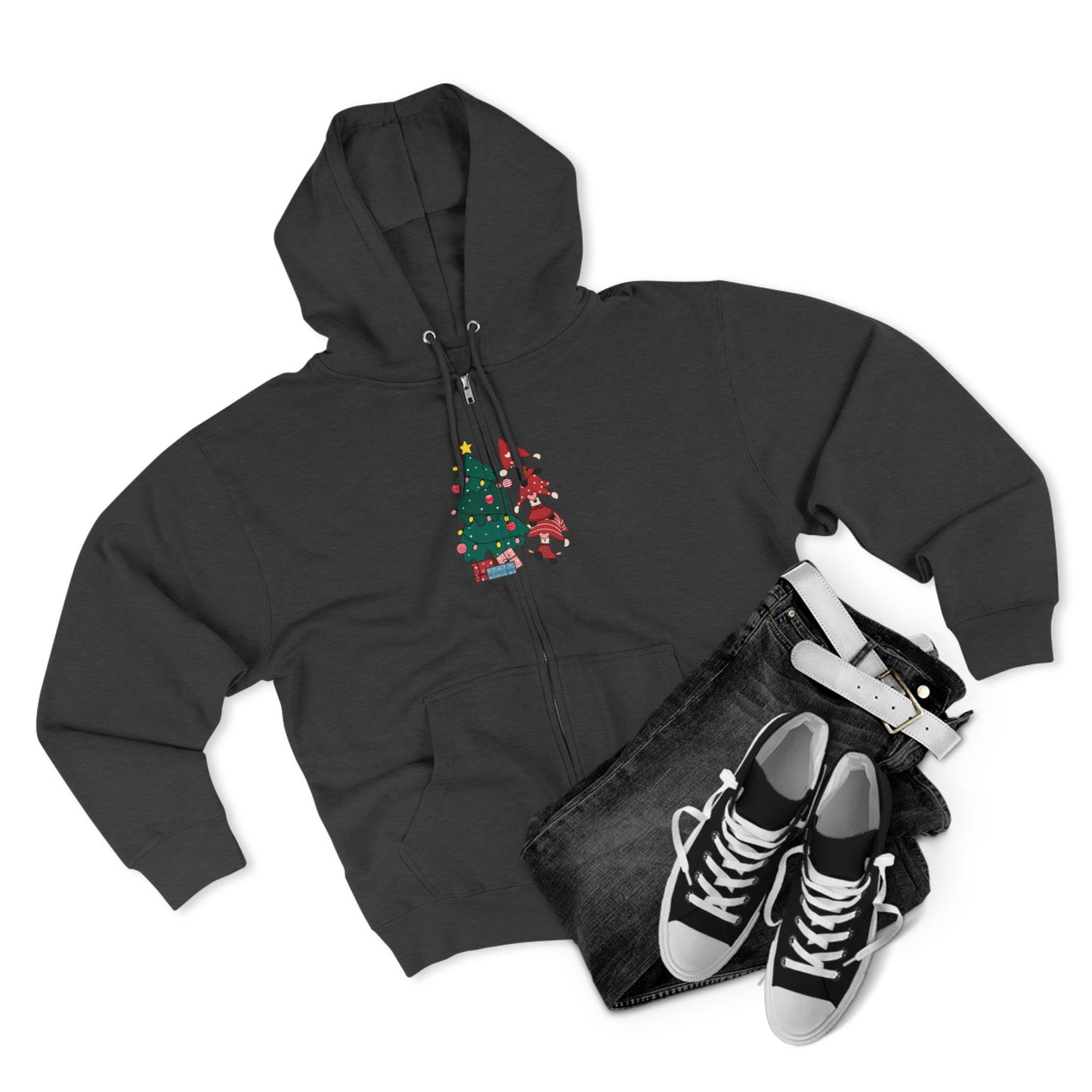 Gnomes Zip Hoodie - PhenGnomeNal Christmas Design