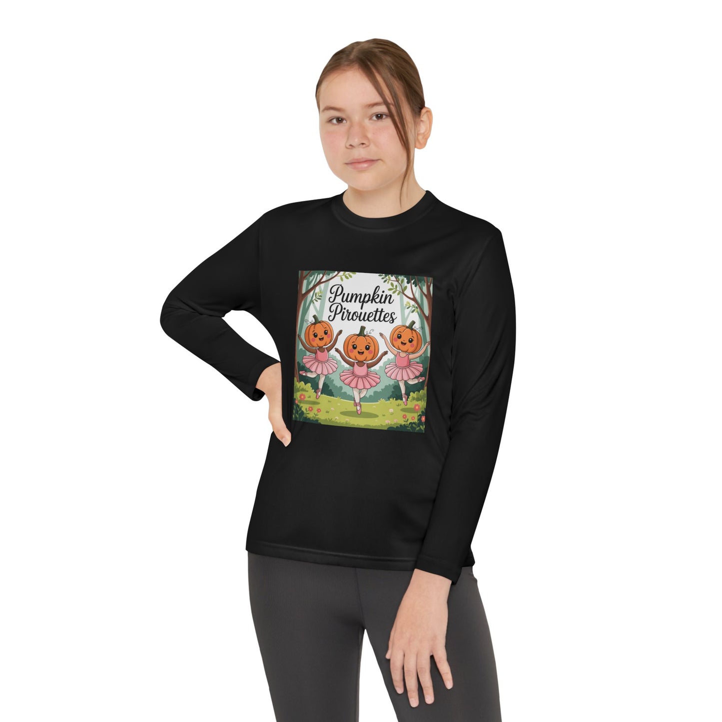 Girl's Long Sleeve Pumpkin Tee