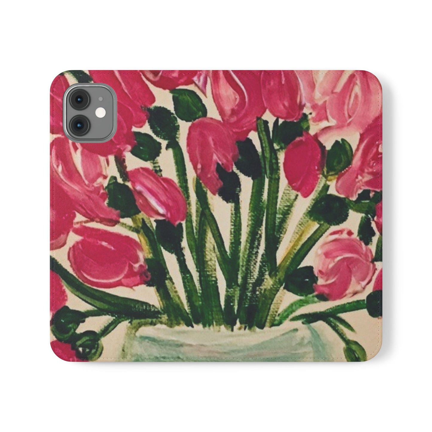 Flip Case-Pink Tulips