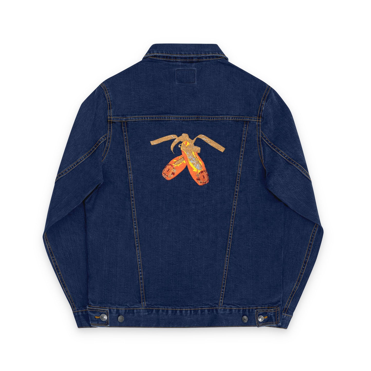 Embroidered Unisex Denim Jacket with Moncayo-Huapango Pointe Shoes