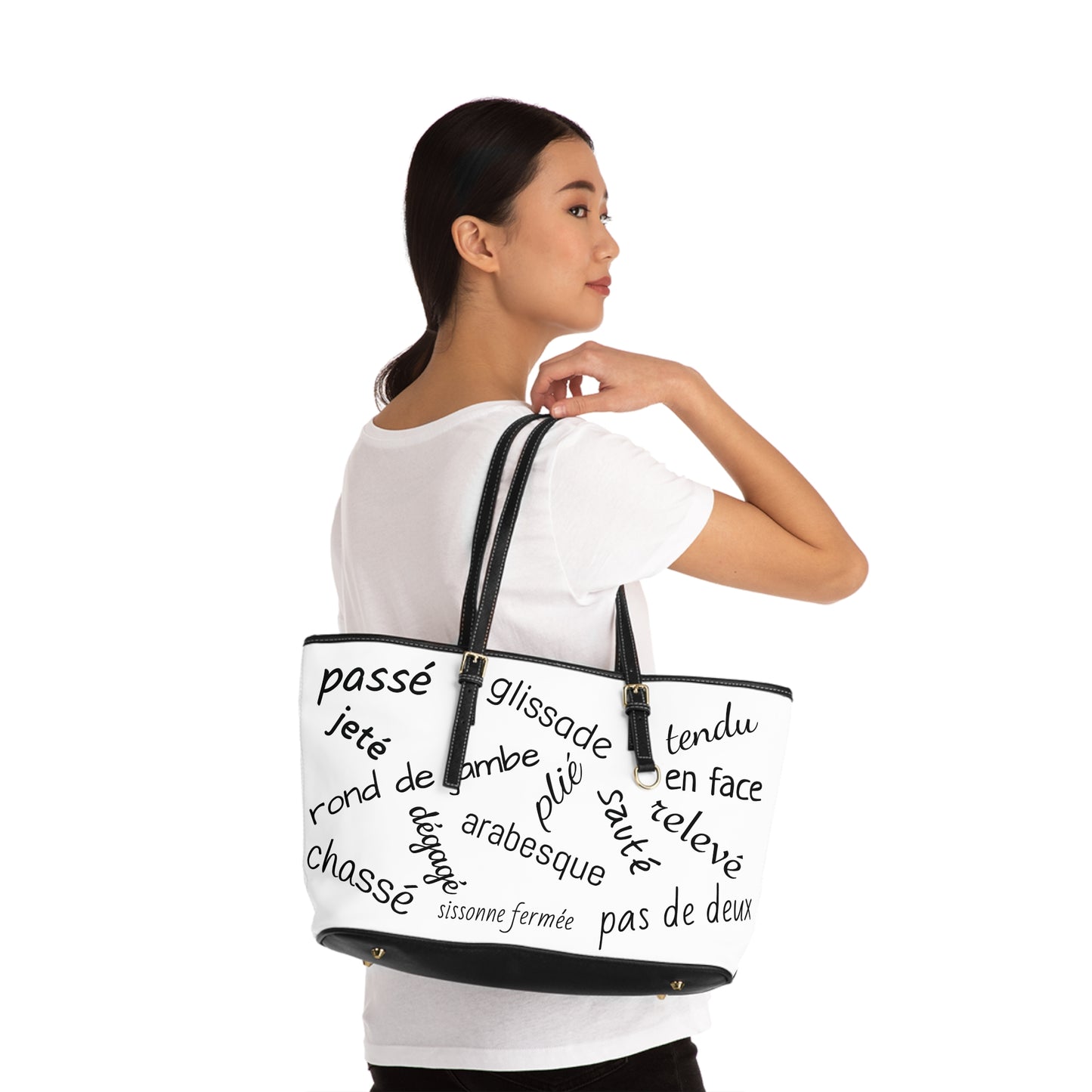 Chic Ballet Shoulder Bag (White)