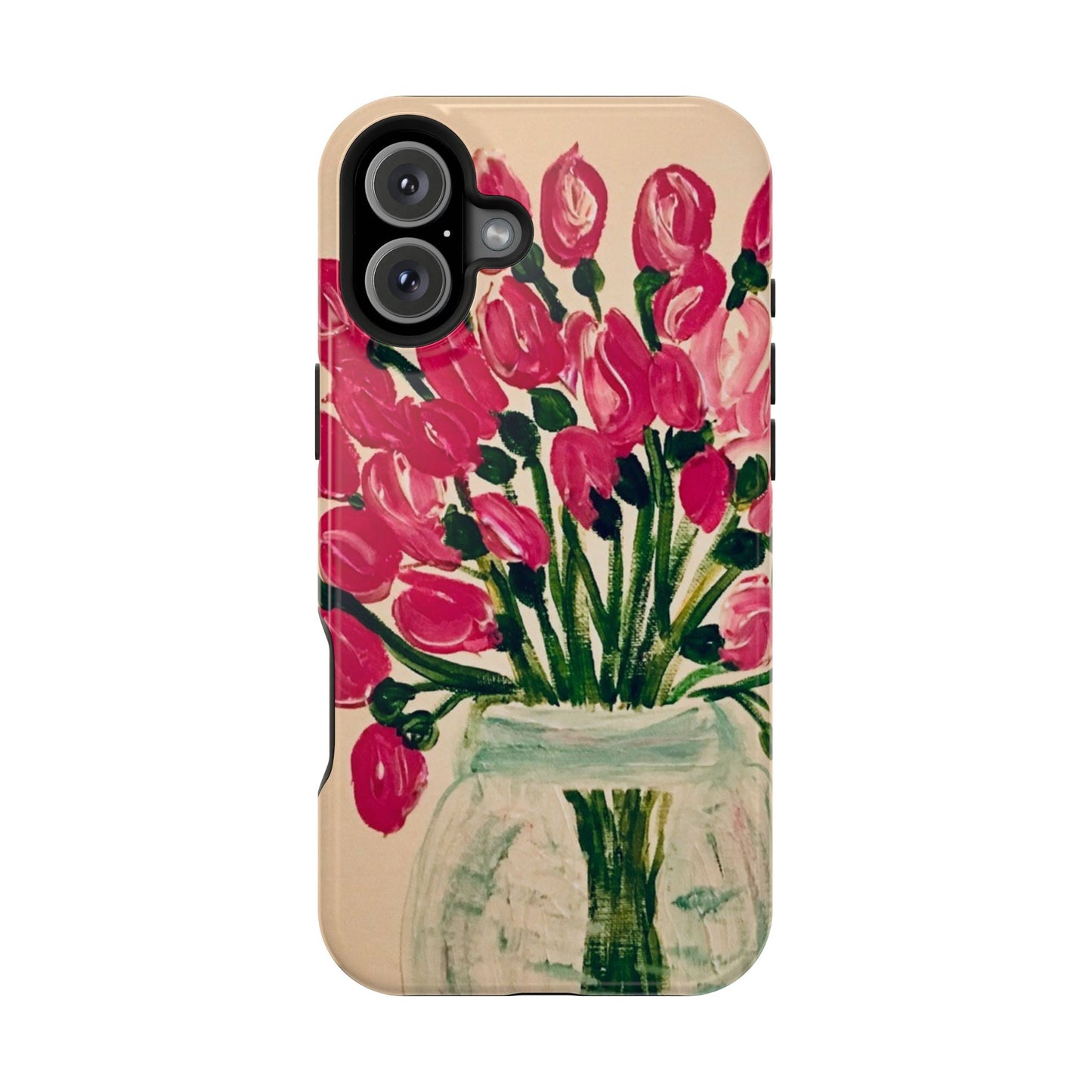 Magnetic Tough Case-Pink Tulips