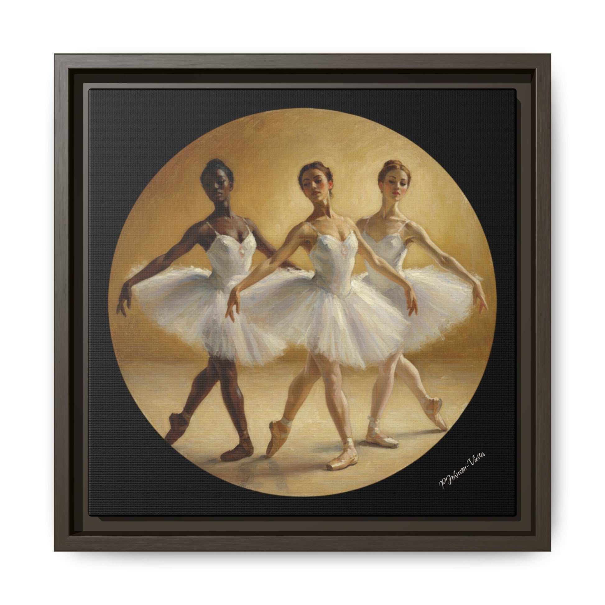 Framed Canvas Print~Pas de Trois