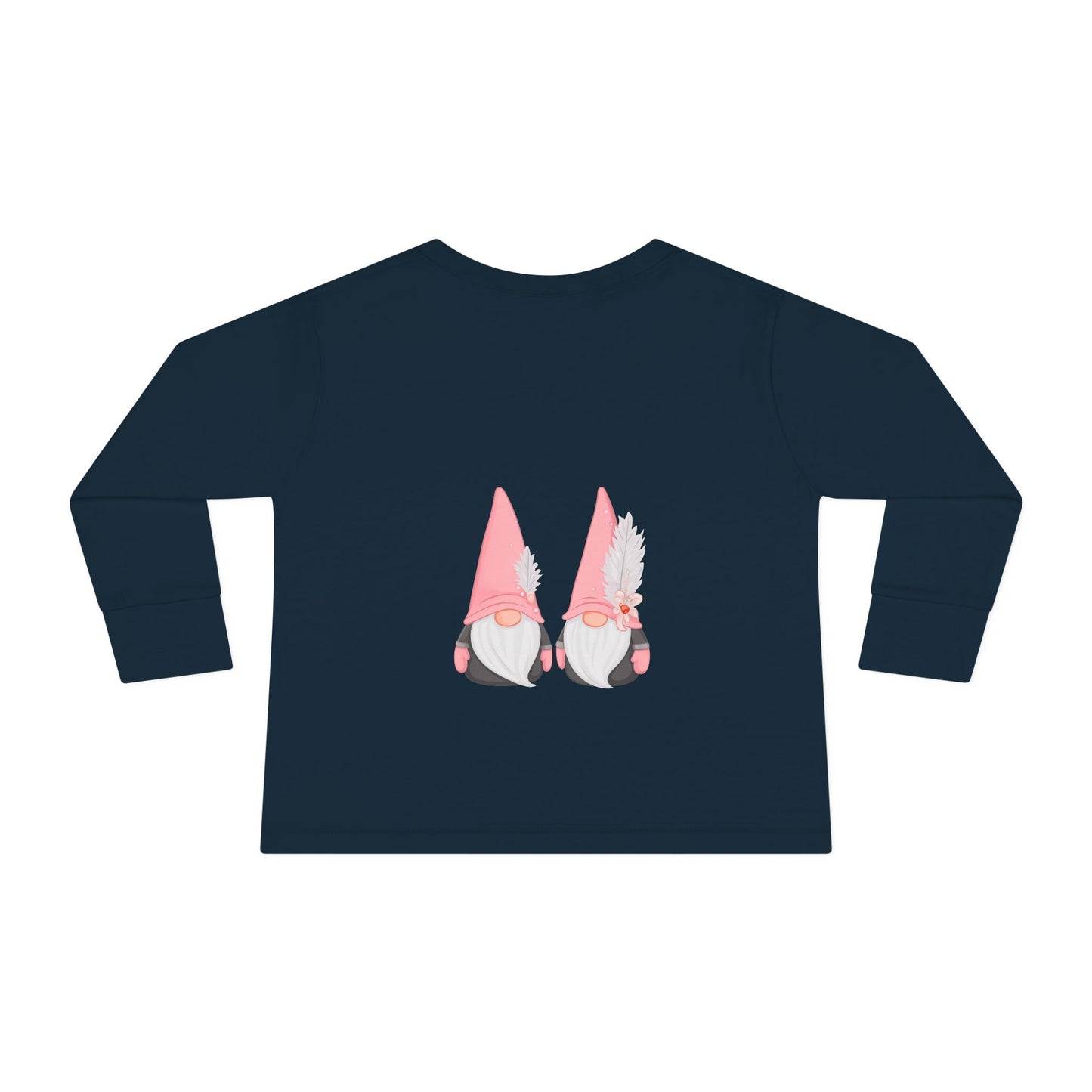 Cute Toddler Long Sleeve Tee ~ Pink Hatted Gnomes