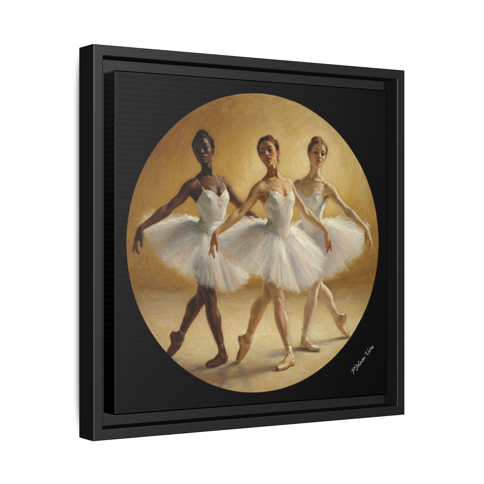 Framed Canvas Print~Pas de Trois