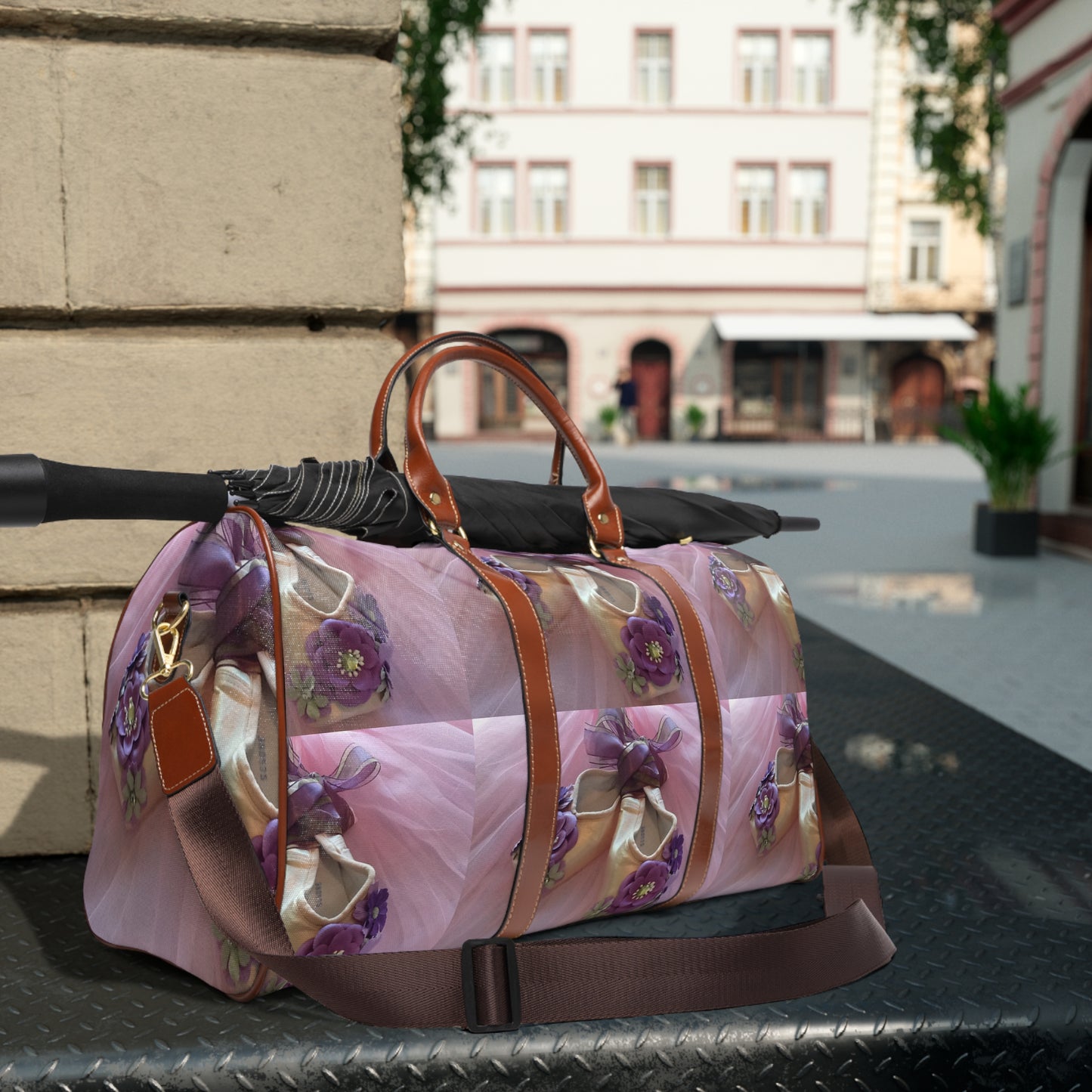 Dance/Travel Bag-African Violets & Pointe Shoes