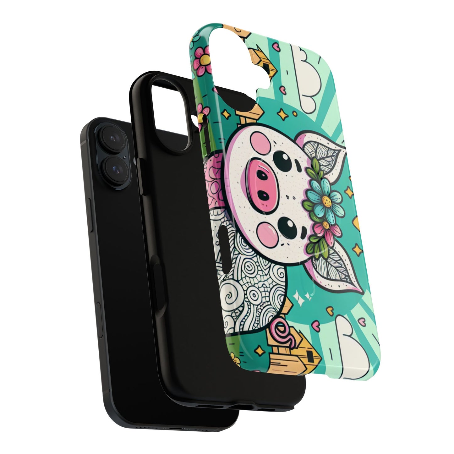 Magnetic Tough Case-Cute Pig Farm