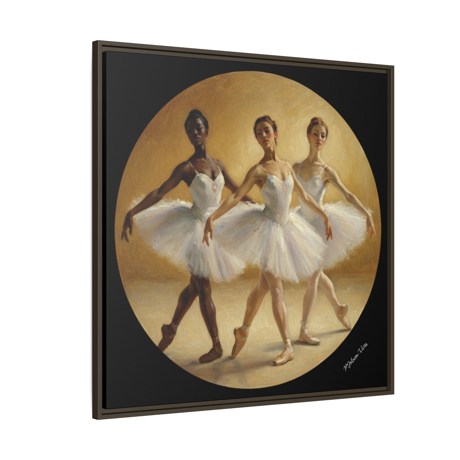 Framed Canvas Print~Pas de Trois
