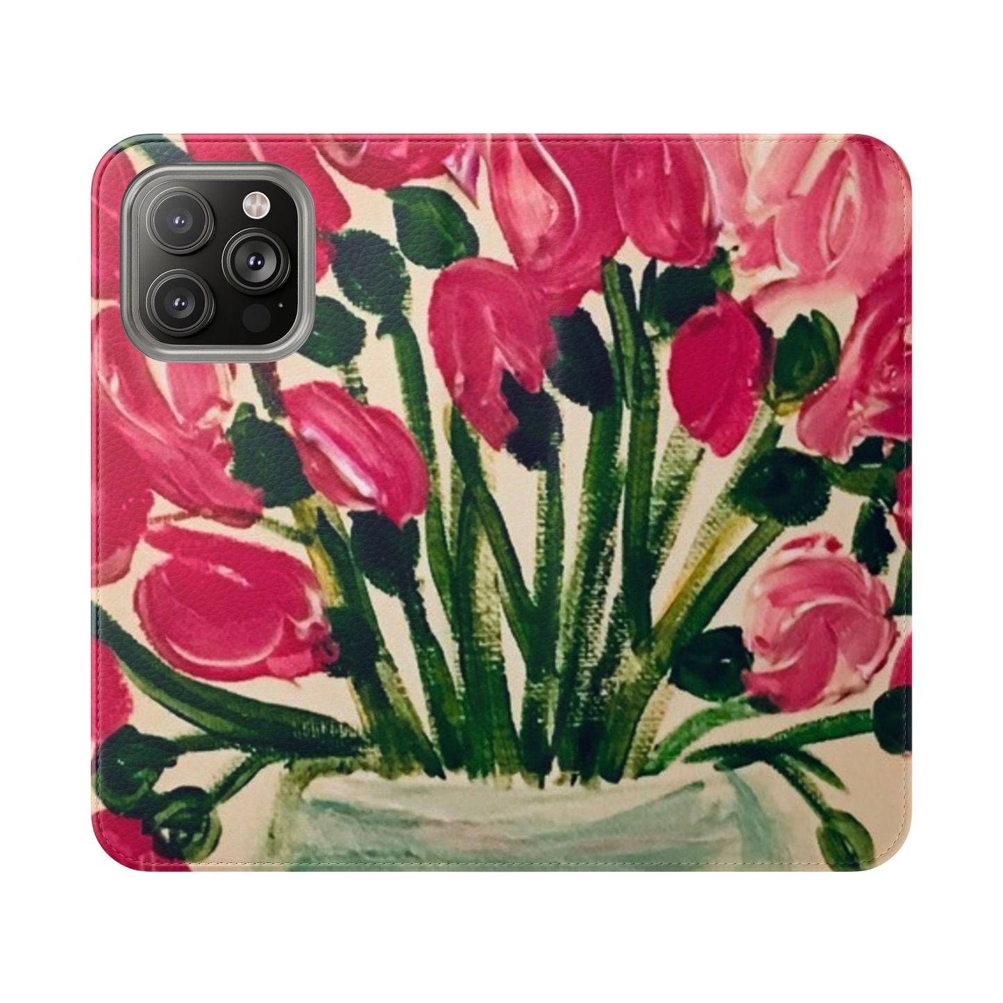 Flip Case-Pink Tulips