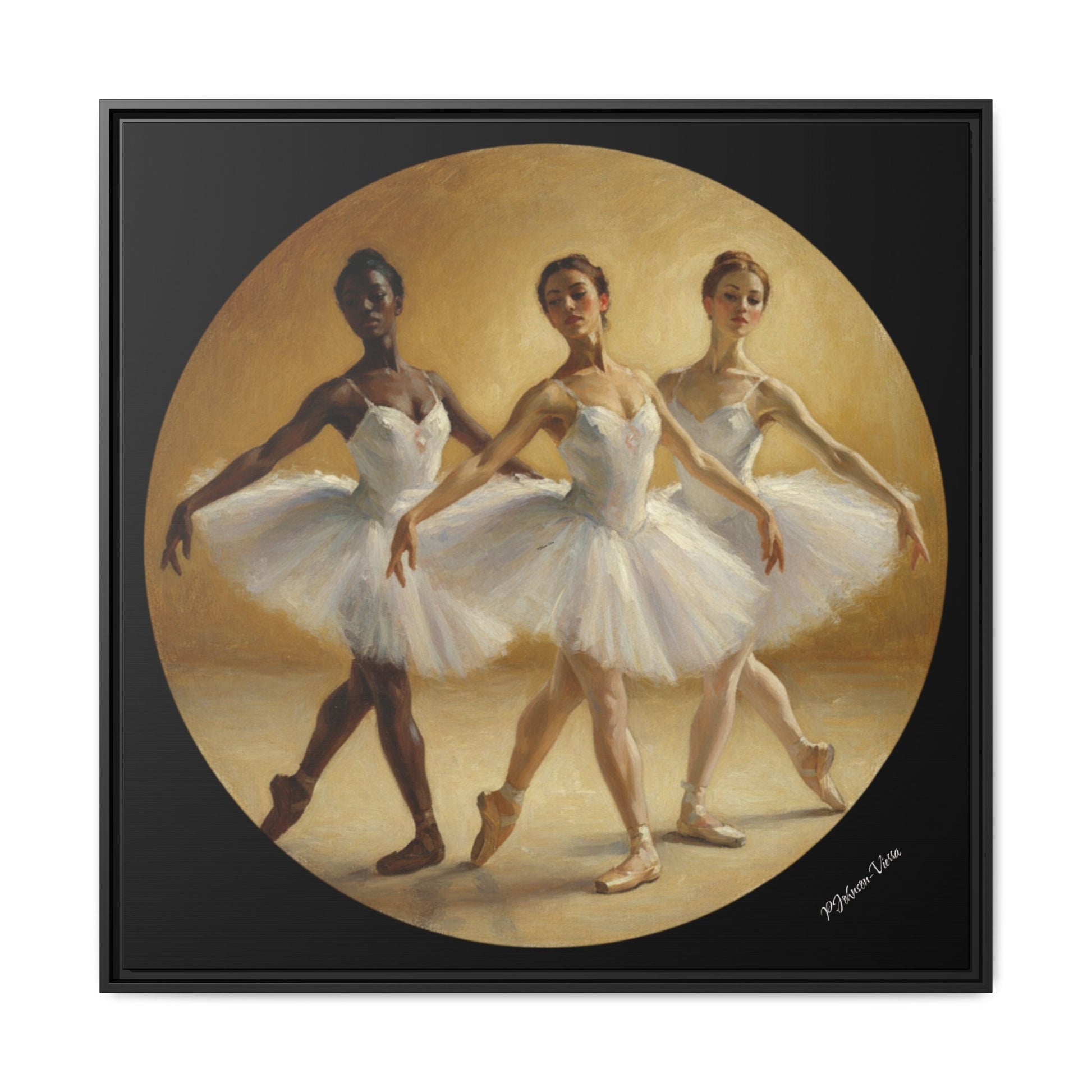 Framed Canvas Print~Pas de Trois