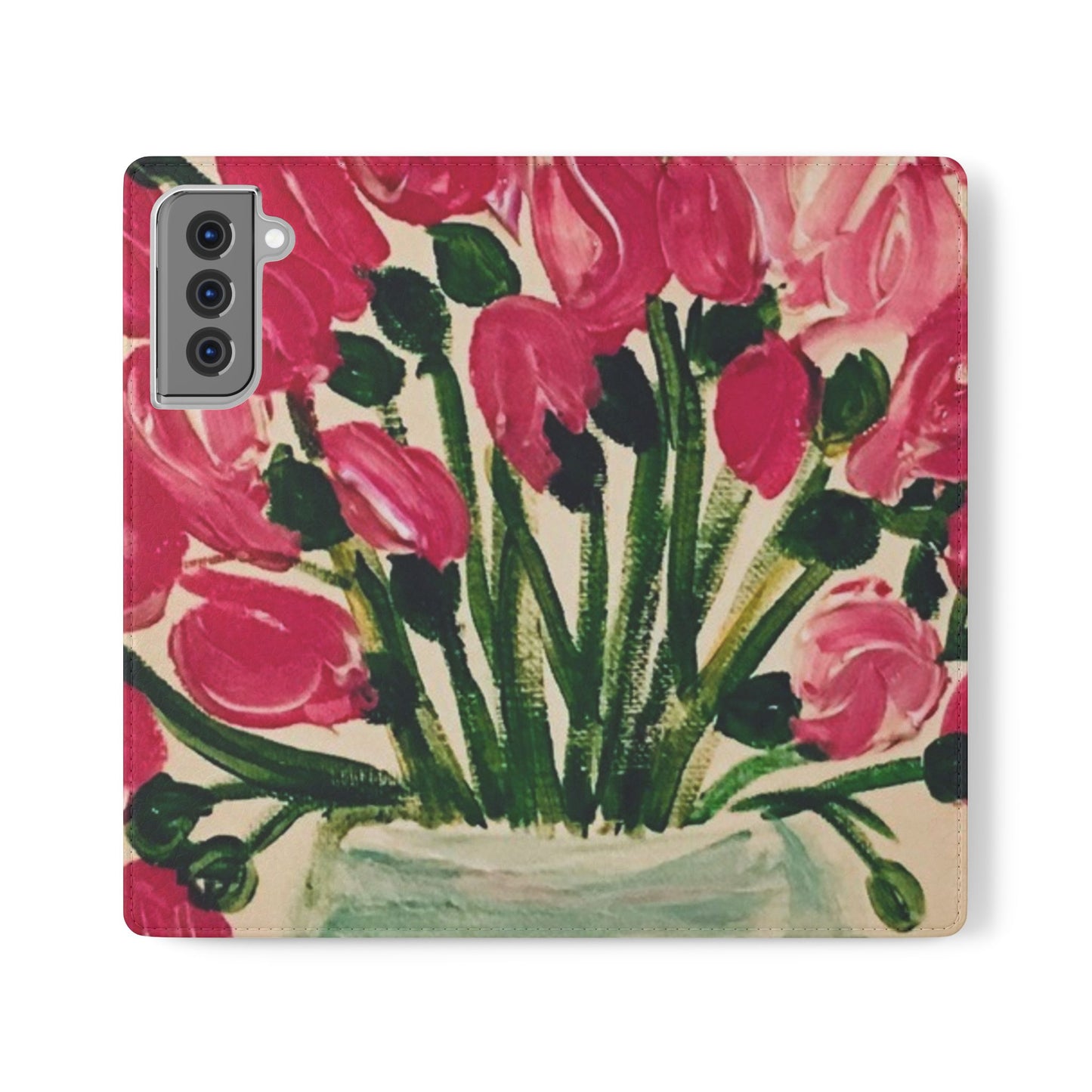 Flip Case-Pink Tulips