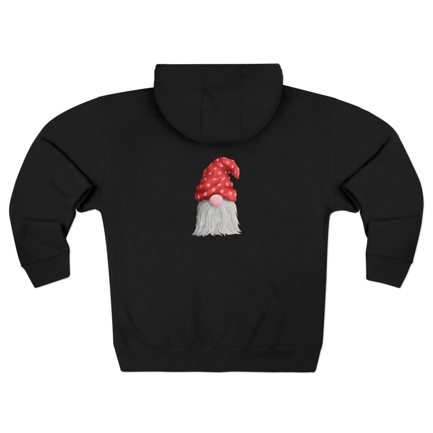 Zip Hoodie ~ Gnome with Red Polka Dot Hat