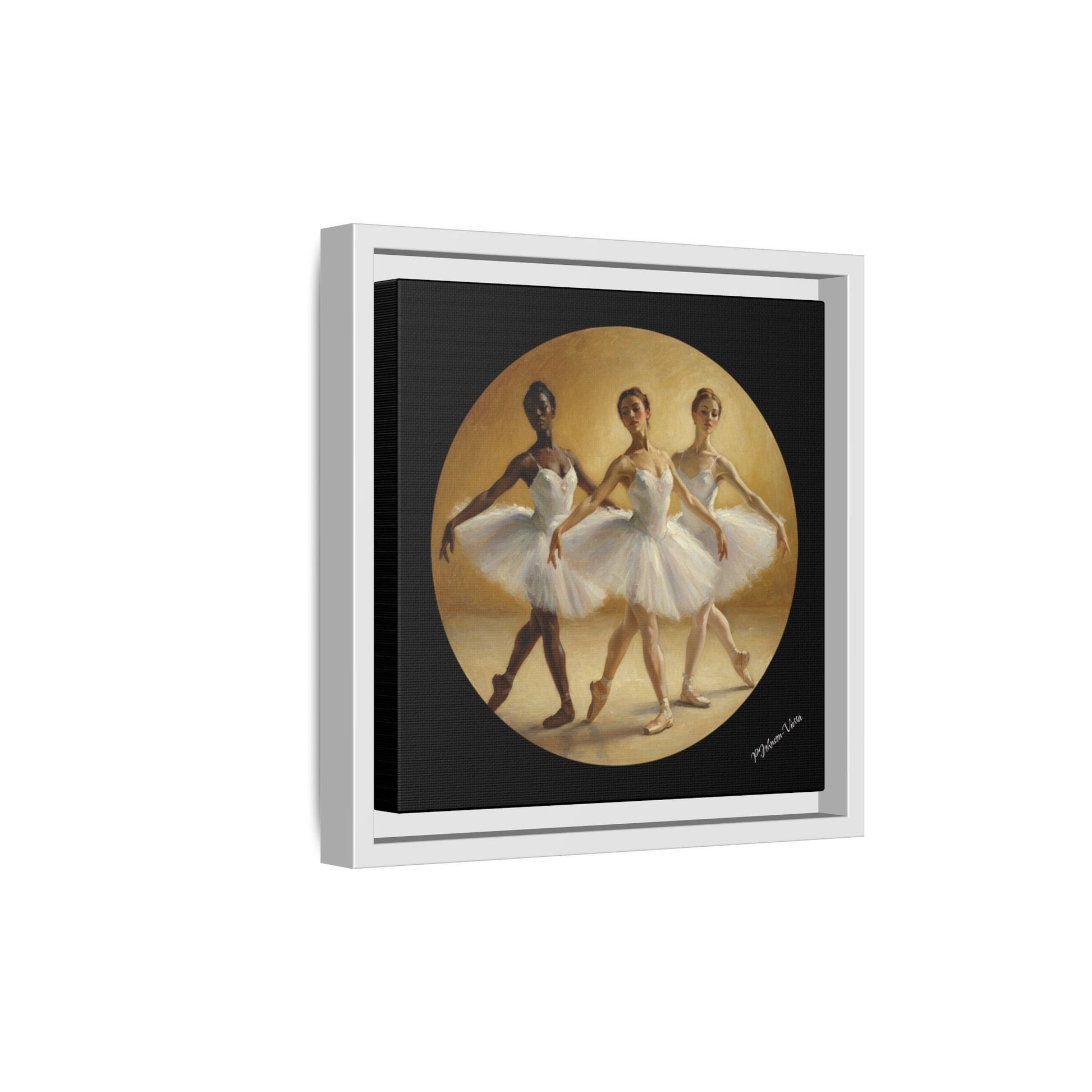 Framed Canvas Print~Pas de Trois